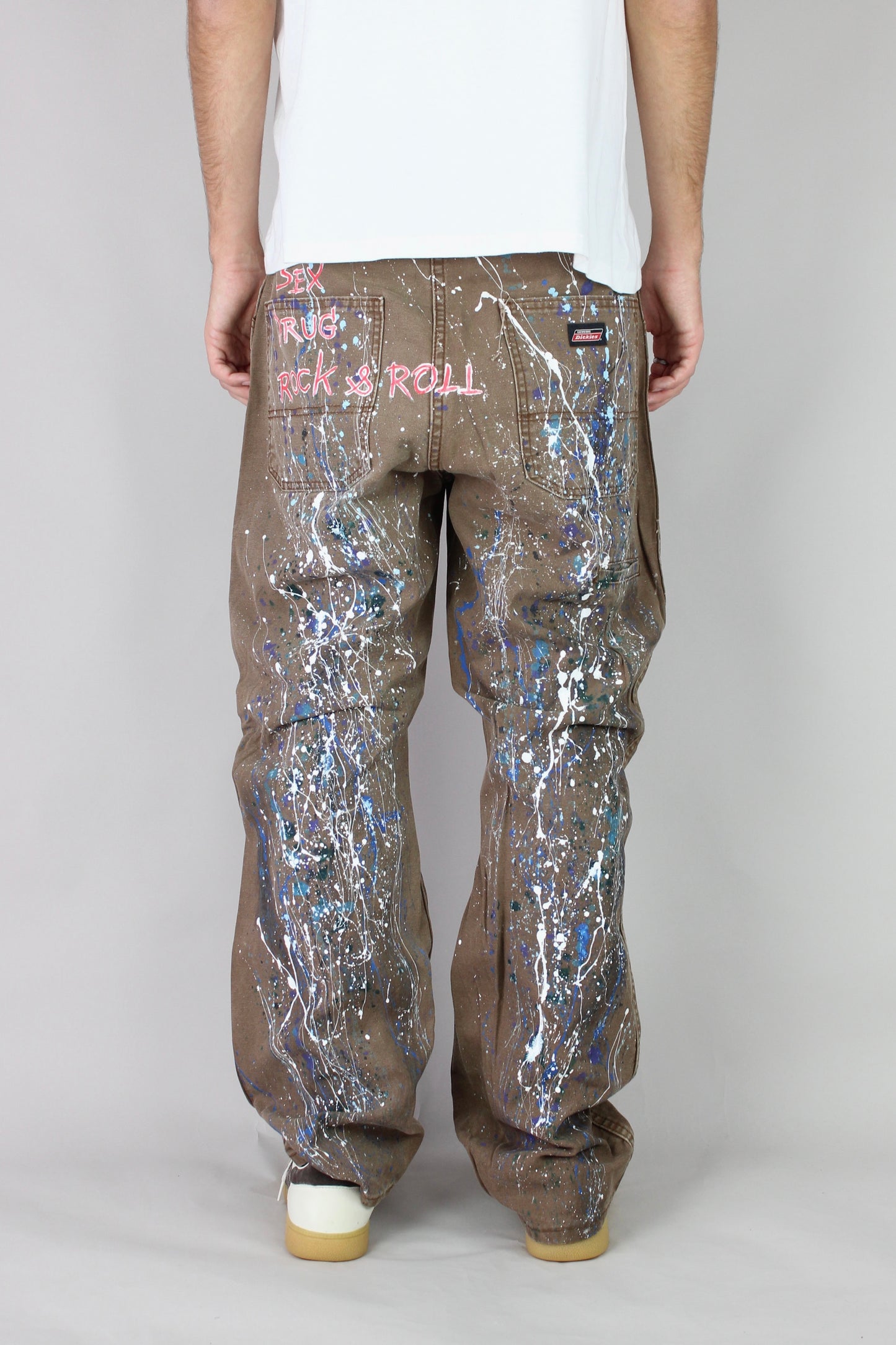 90's Dickies Guns N' Roses Painted Vintage Jeans Size 34x32