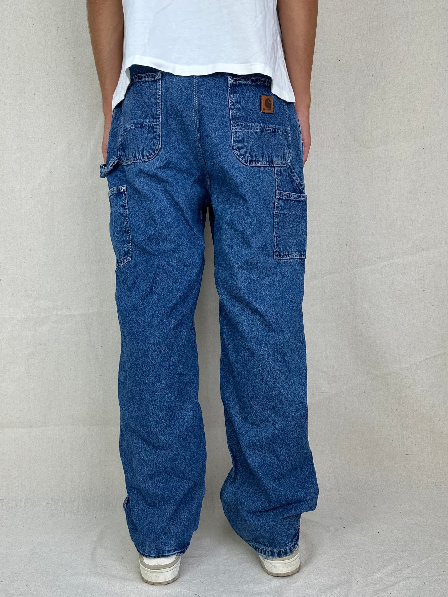 90's Carhartt Vintage Heavy Duty Carpenter Jeans Size 34x31