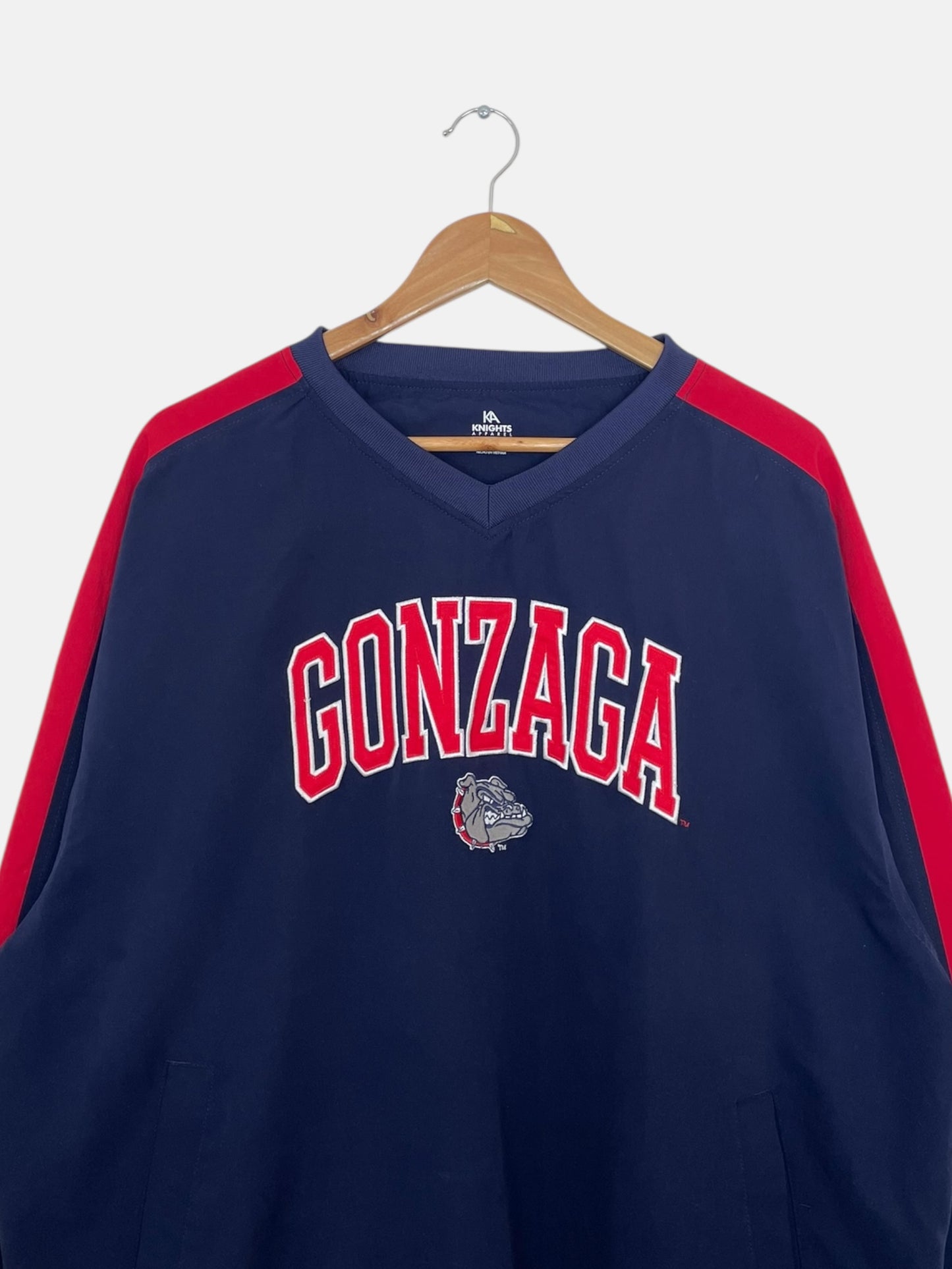 90's Gonzaga Bulldogs Embroidered Vintage Pull-over Jacket Size L
