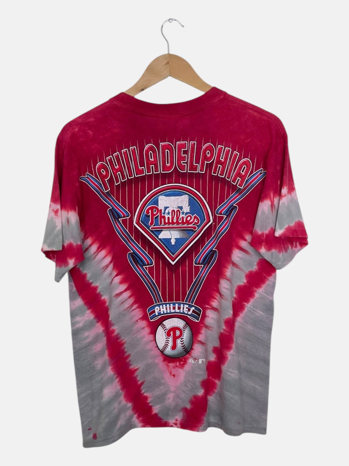90's Phillies Vintage Tie-dyed T-Shirt Size S