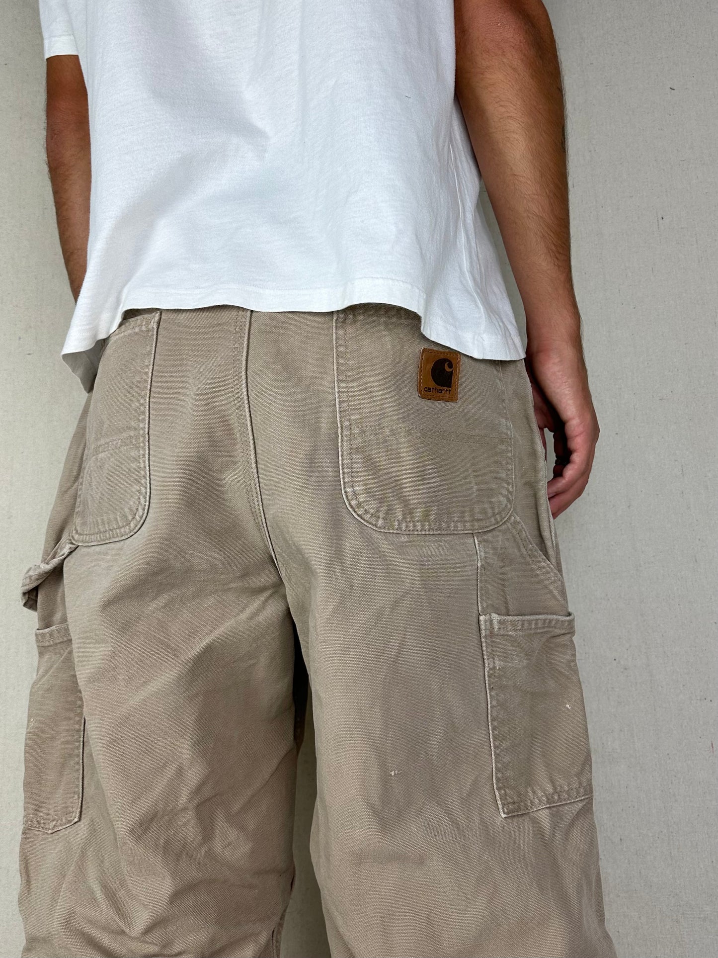 90's Carhartt Heavy Duty Vintage Carpenter Jeans Size 34x34