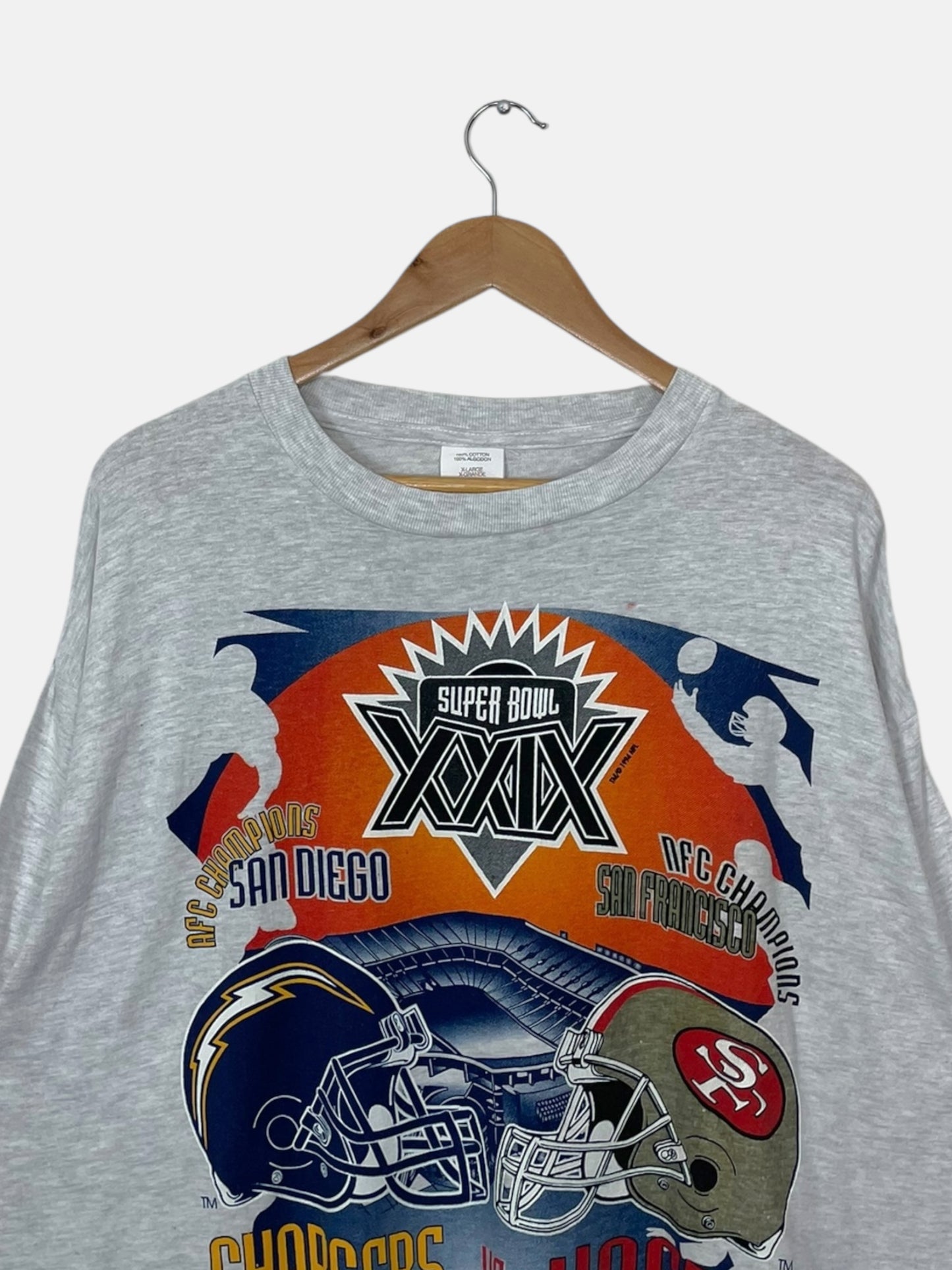 90's Chargers vs 49ers Vintage T-Shirt Size XL