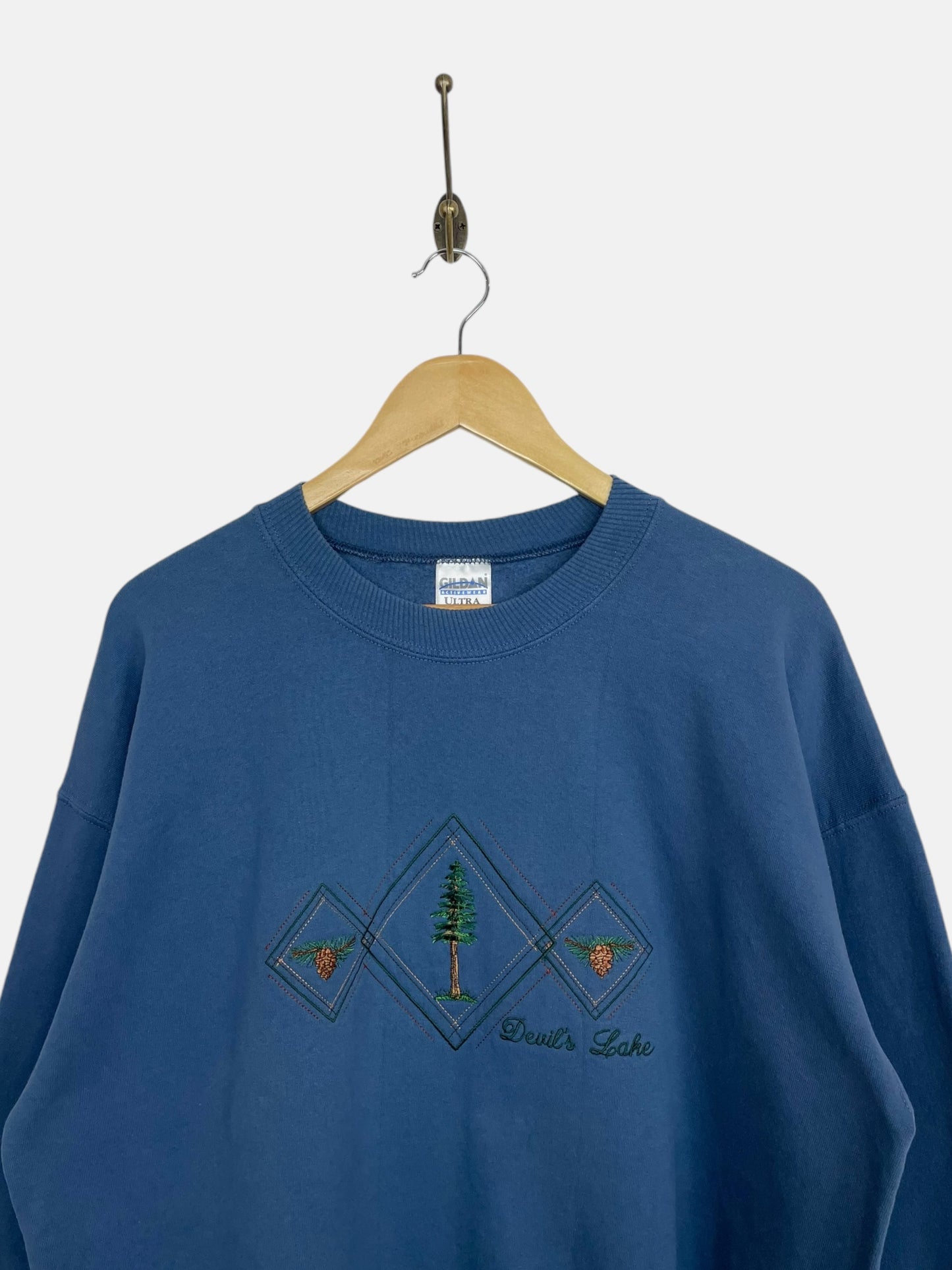 90's Devils lake Embroidered Vintage Sweatshirt Size XL