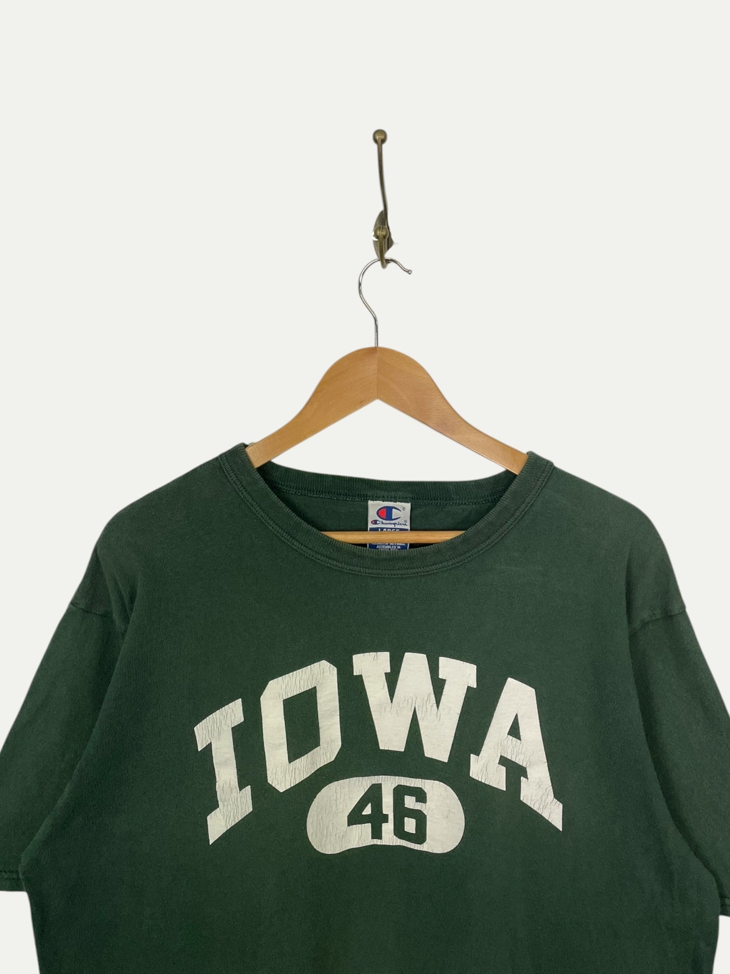 90's Champion Iowa 46 Vintage T-Shirt Size L