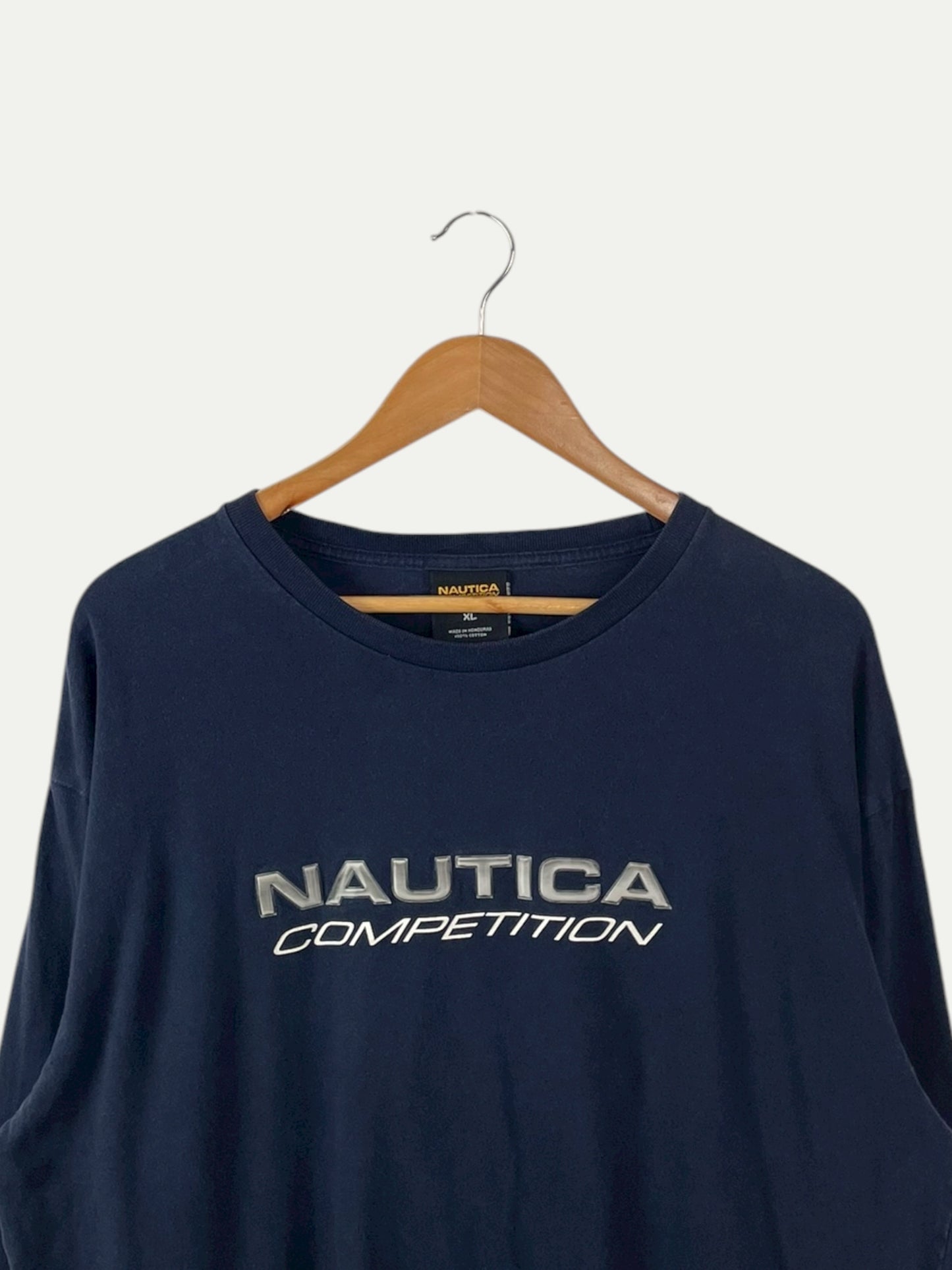 90's Nautica Competition Long-sleeve Vintage T-Shirt Size XL