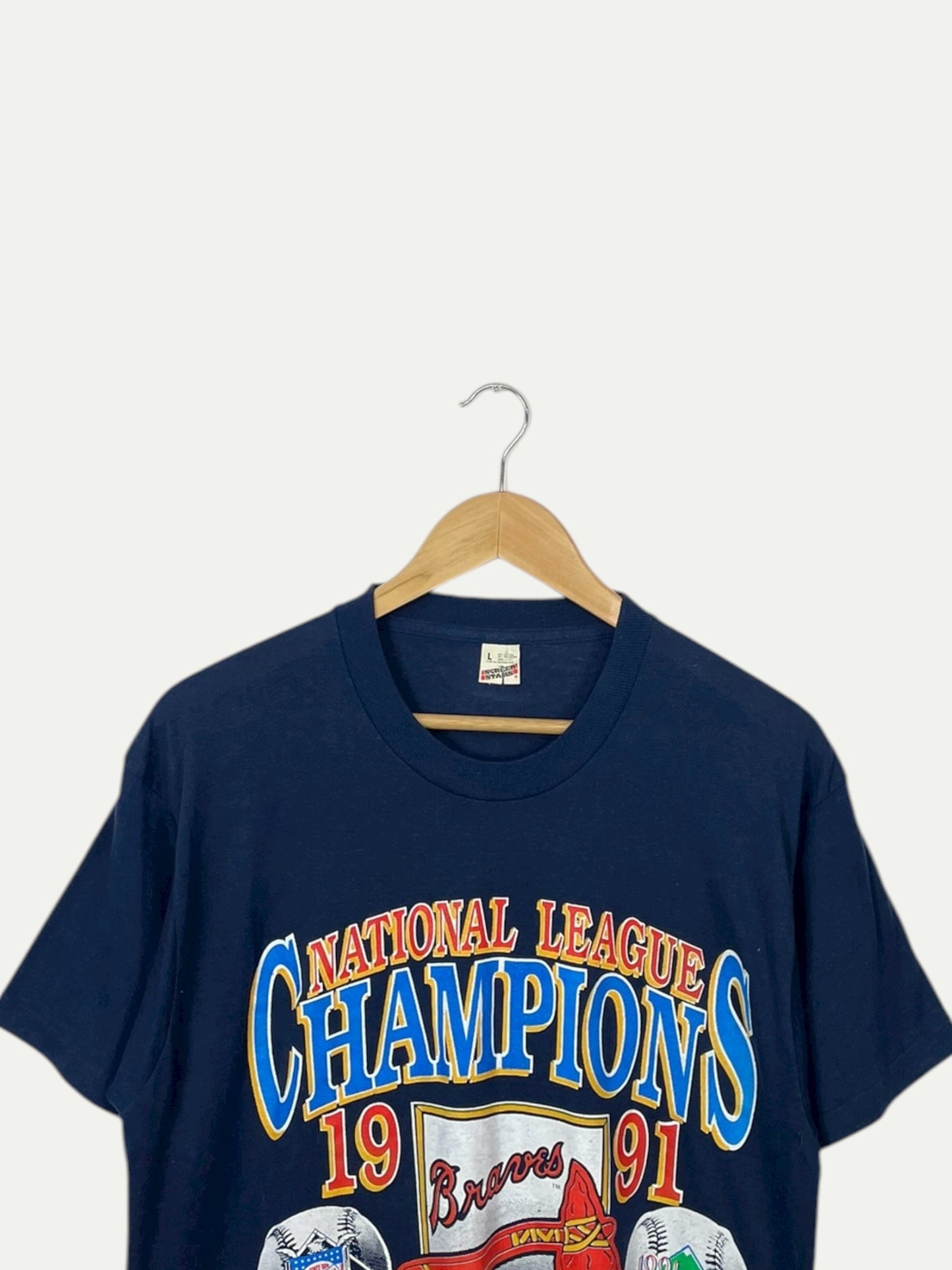 90's National League Champions Atlanta Braves Vintage T-Shirt Size S-M