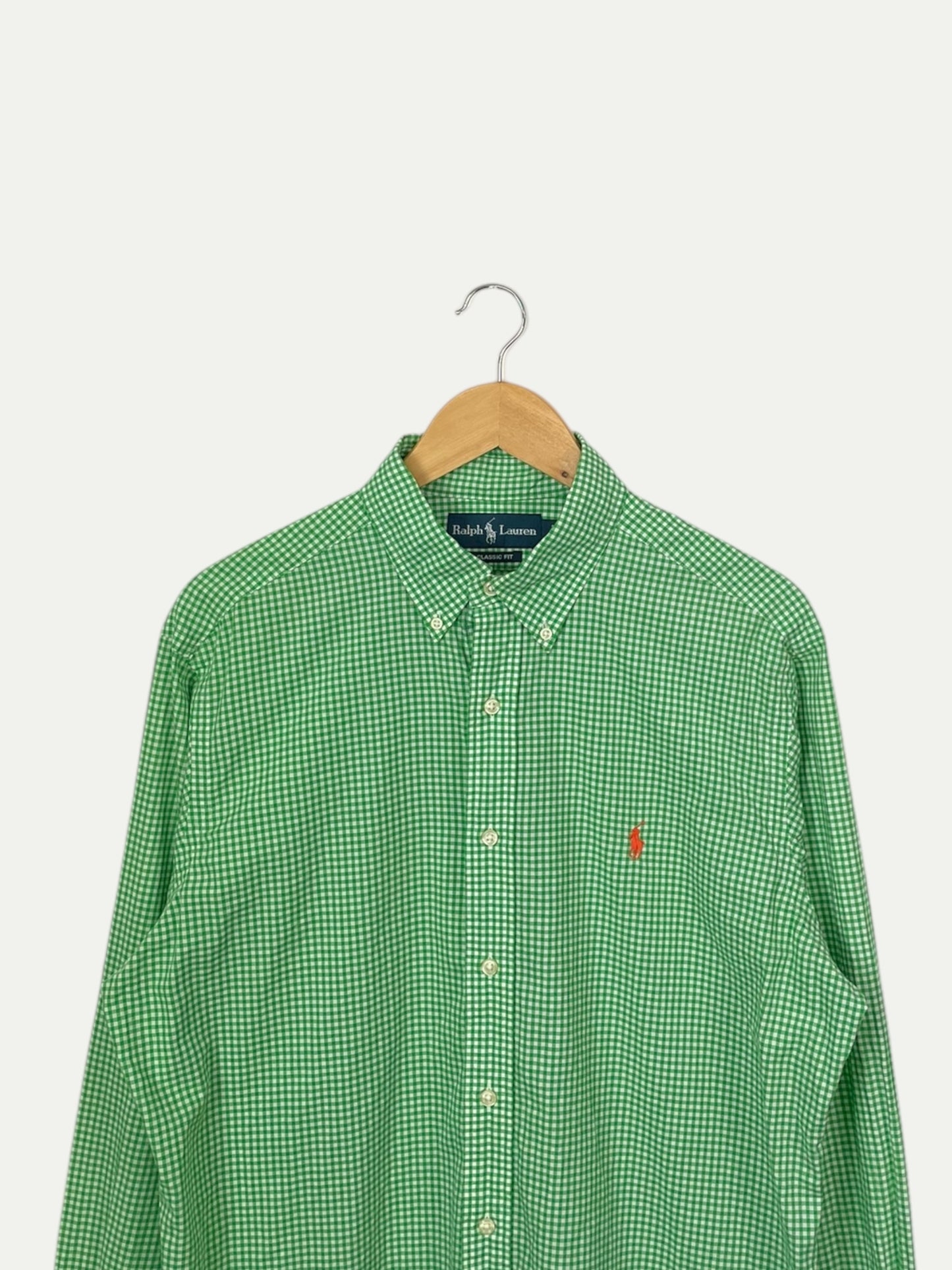90's Ralph Lauren Embroidered Vintage Long-sleeve Button-up Shirt Size L