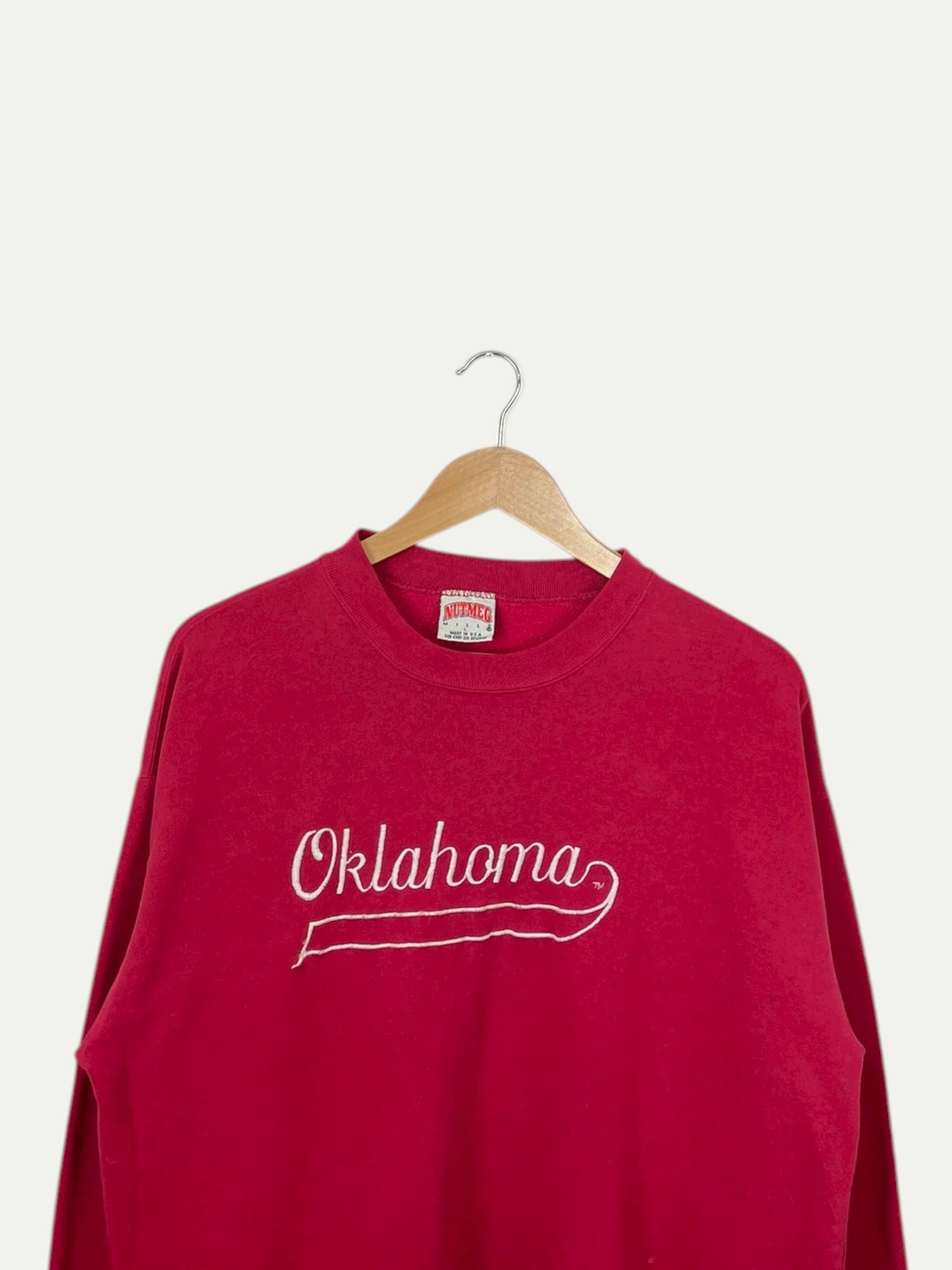 90's Oklahoma Embroidered Vintage Sweatshirt Size L