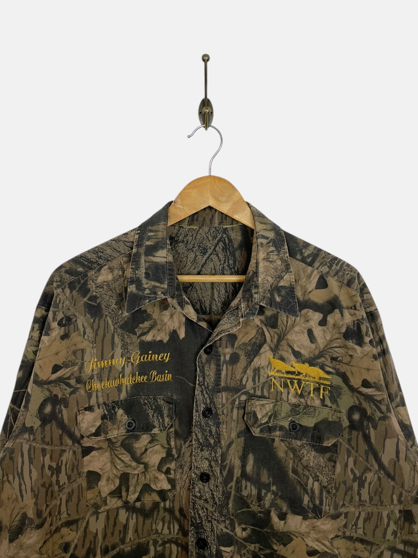 90's Real Tree Camo Vintage Button-Up Long Sleeve Shirt Size XL-2XL