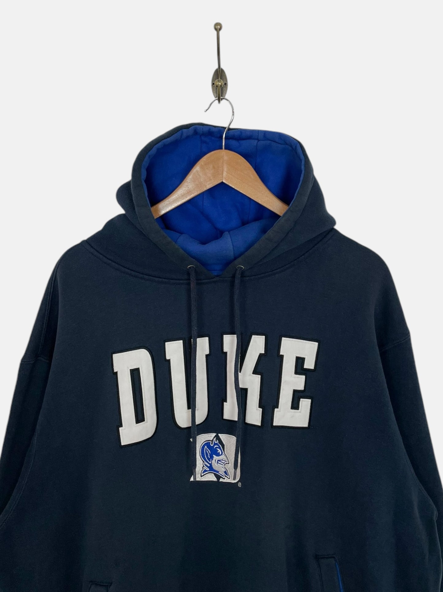 90's Duke Blue Devils Embroidered Vintage Hoodie Size L-XL
