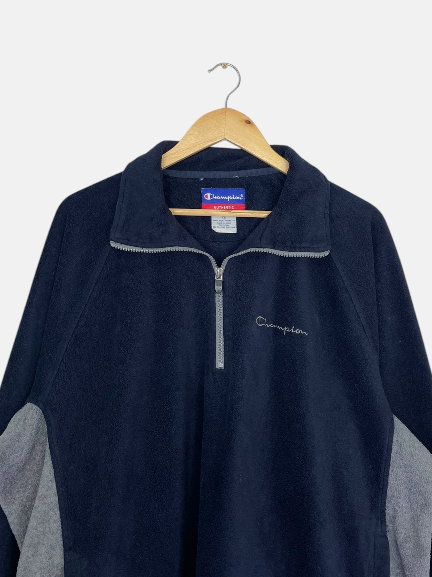 90's Champion Embroidered Vintage Quarter-zip Sweatshirt Size XL