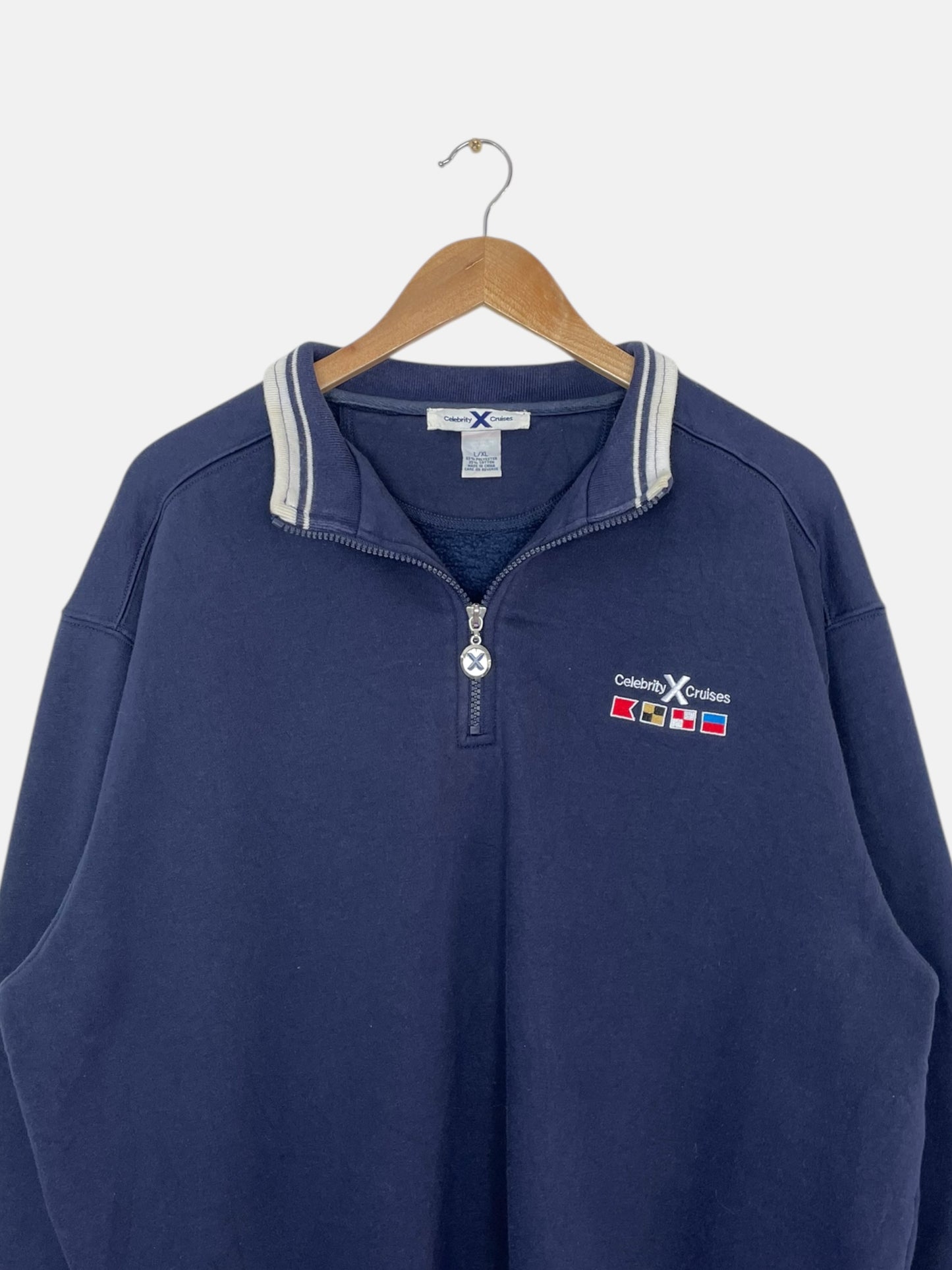 90's Celebrity Cruises Vintage Quarter-zip Sweatshirt Size L-XL