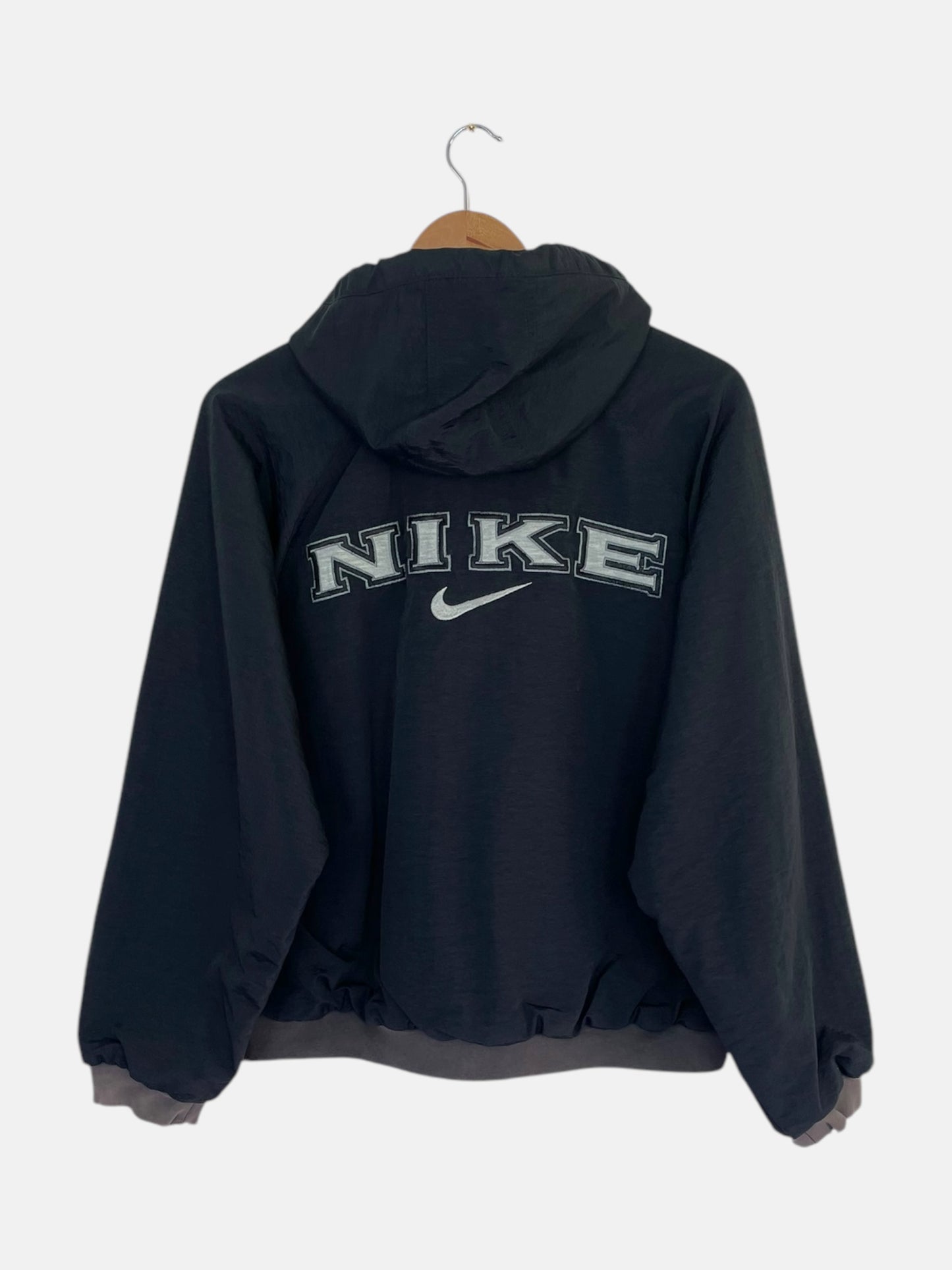 90's Nike Embroidered Vintage Reversible Hooded Jacket Women's Size L
