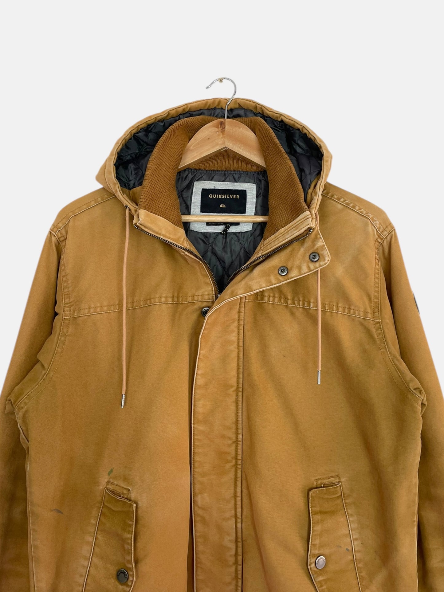 90's Quiksilver Vintage Lined Hooded Jacket Size M