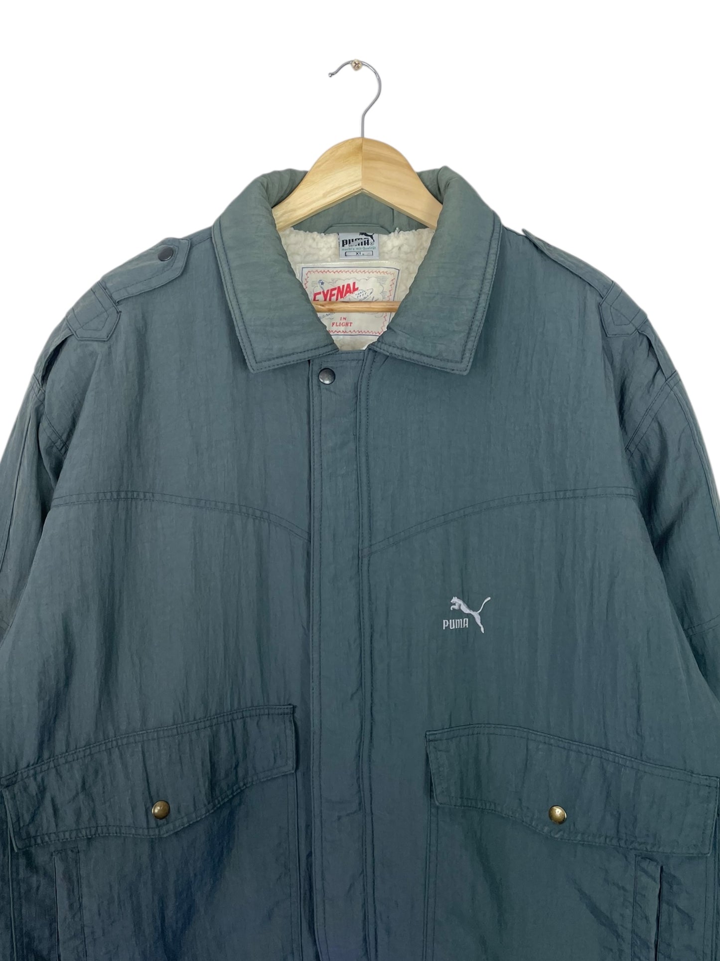 90's Puma Embroidered Vintage Sherpa Lined Jacket Size 2XL-3XL