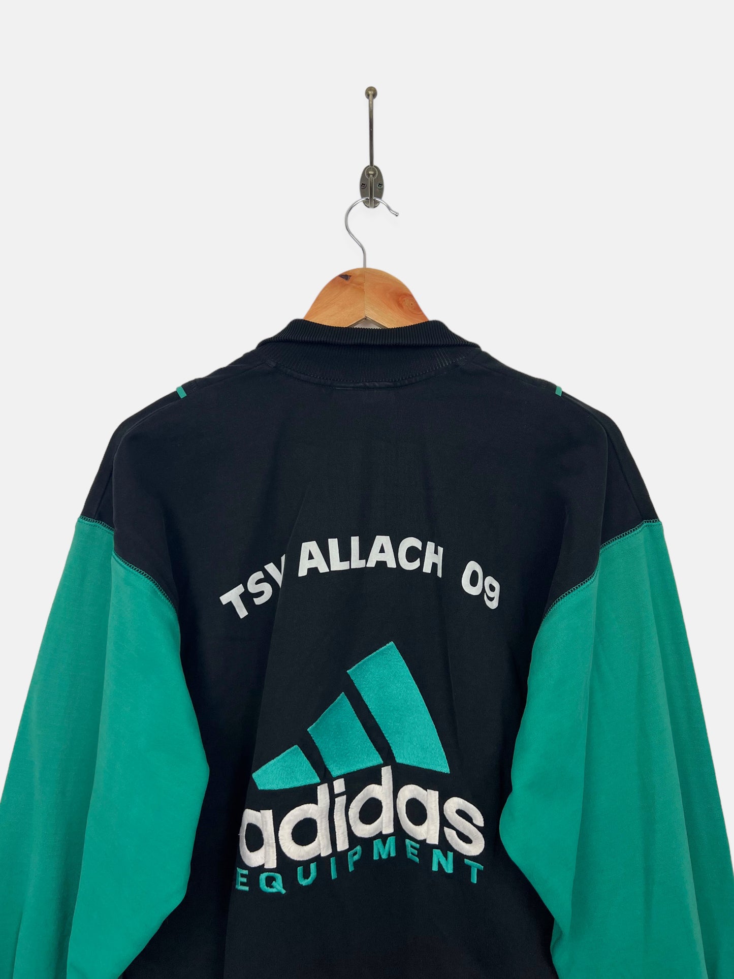 Adidas Equipment Embroidered Vintage Quarterzip Jacket Size 12