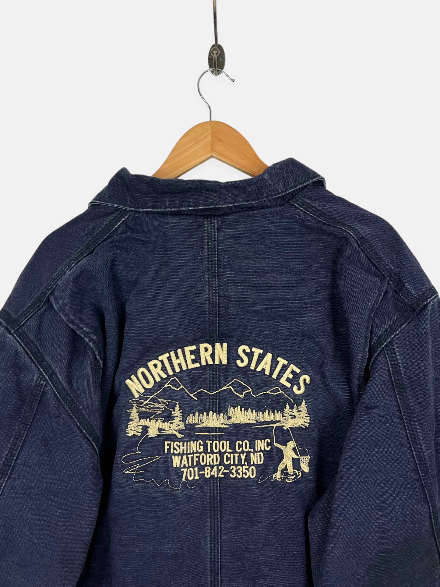 90's Carhartt Embroidered Heavy Duty Lined Vintage Jacket Size XL