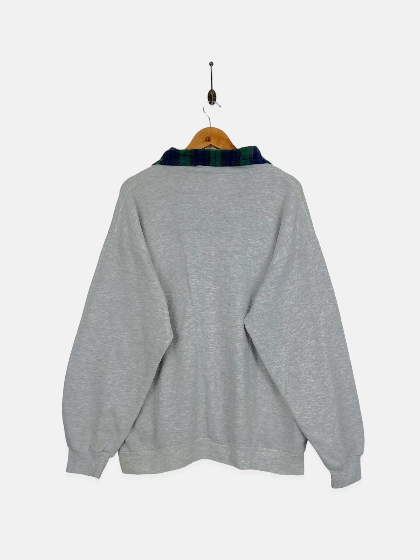 90's Dragons USA Made Embroidered Vintage Lightweight Quarterzip Sweatshirt Size L-XL