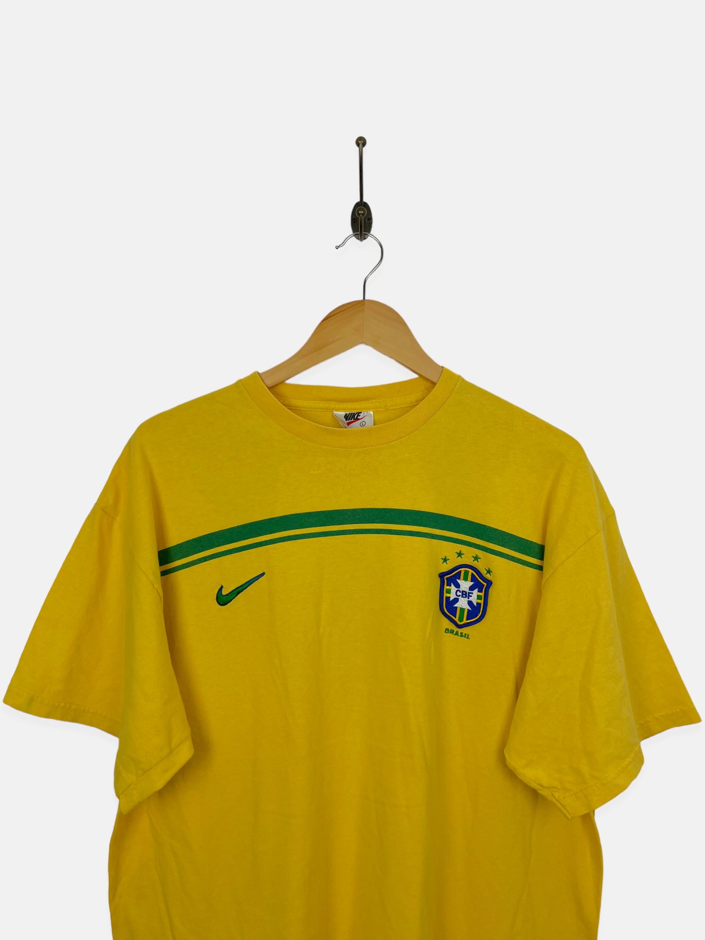 90's Nike Brazil Football USA Made Embroidered Vintage T-Shirt Size M