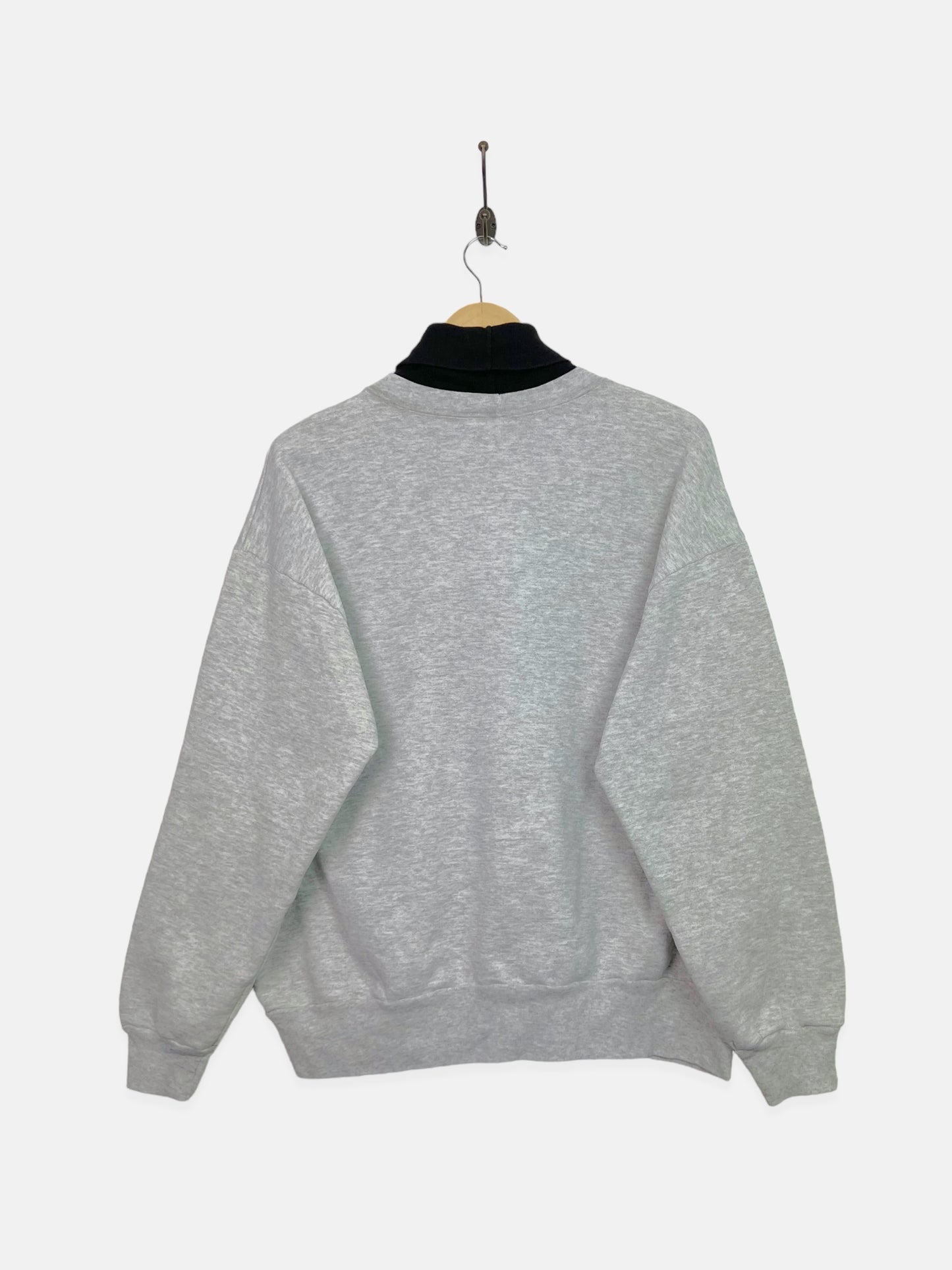 90's Pittsburgh Steelers NFL USA Made Embroidered Vintage Mock-Neck Sweatshirt Size L