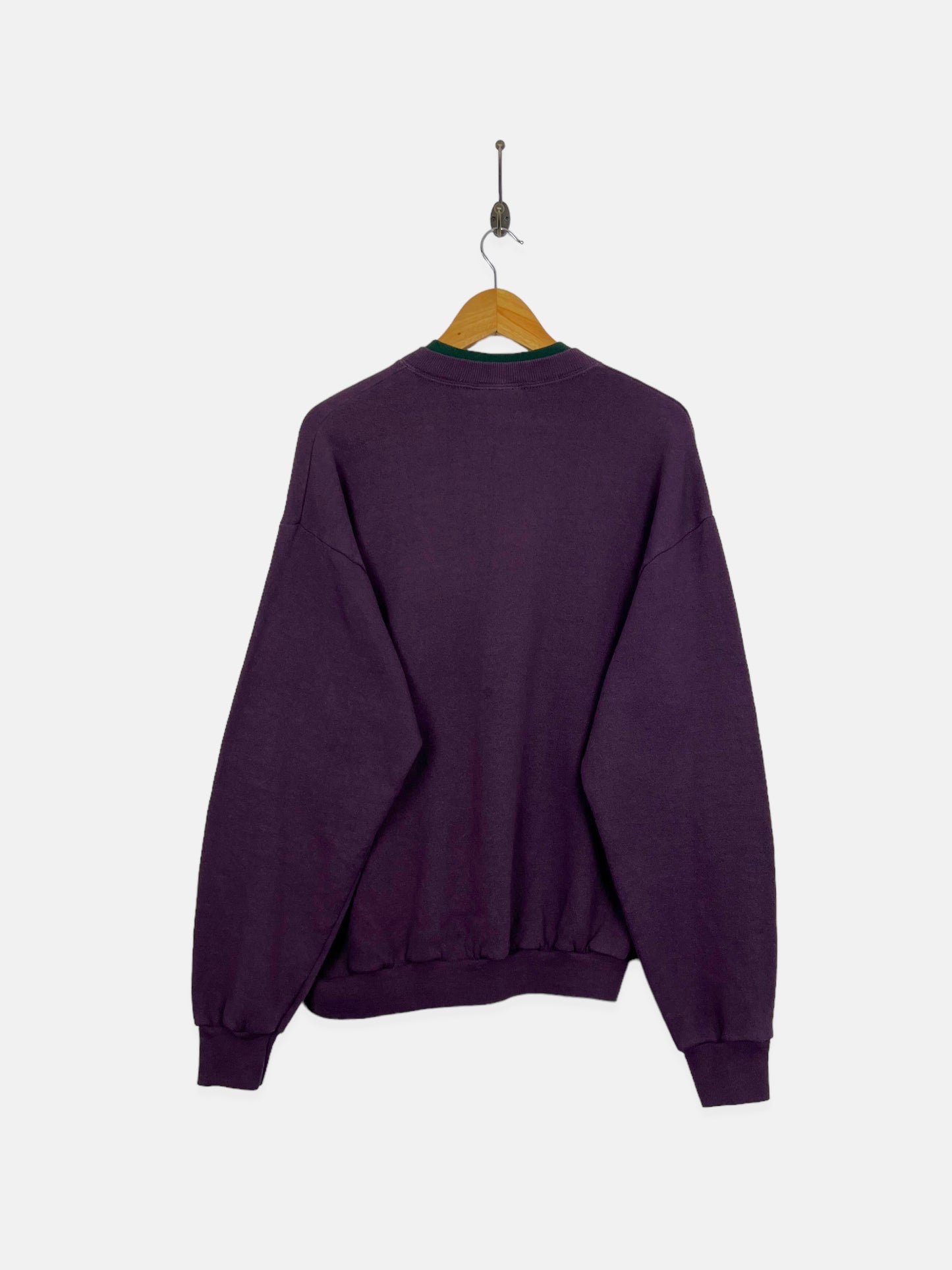 90's Let It Snow USA Made Embroidered Vintage High-Neck Sweatshirt Size M