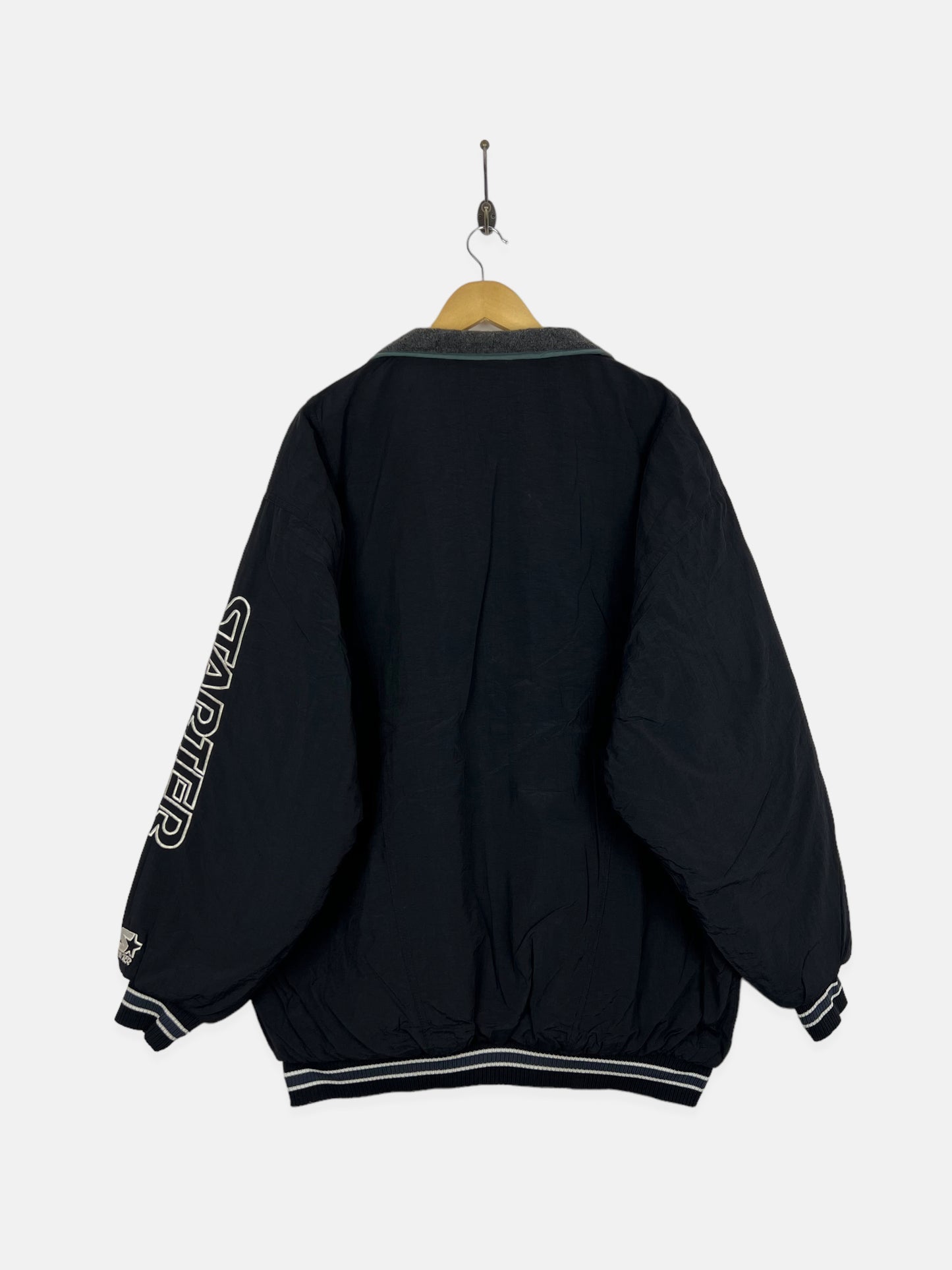 90's Starter Embroidered Fleece Lined Vintage Puffer Jacket Size XL