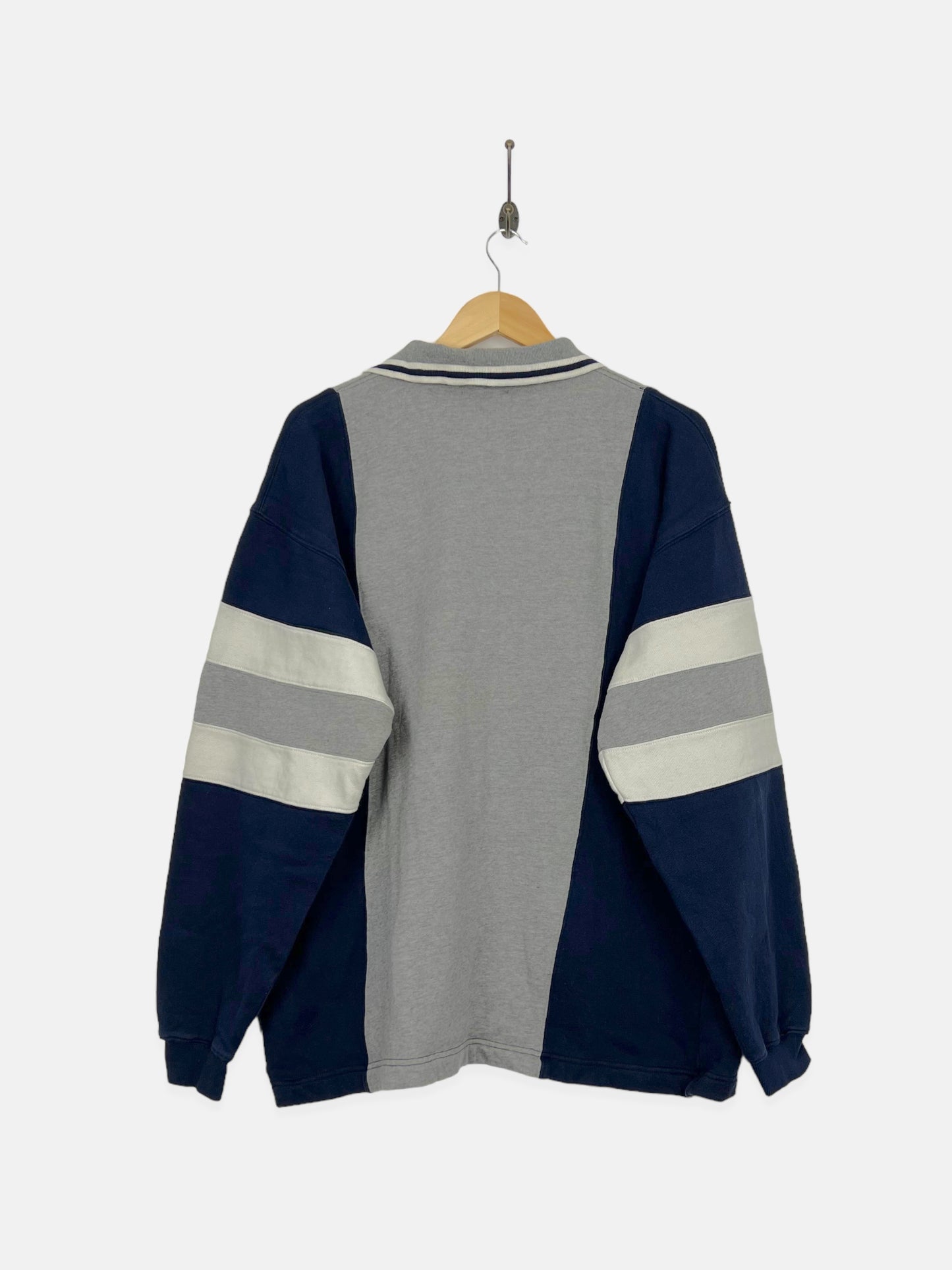 90's Colour-Block Vintage Quarterzip Sweatshirt Size XL