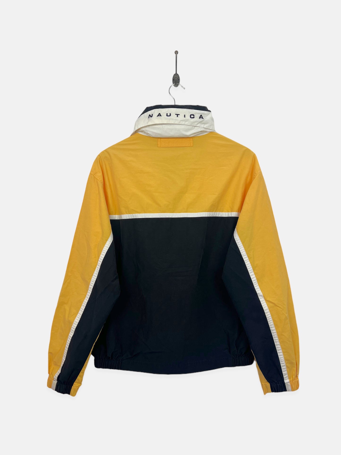 90's Nautica Embroidered Vintage Jacket with Foldout Hood Size S-M