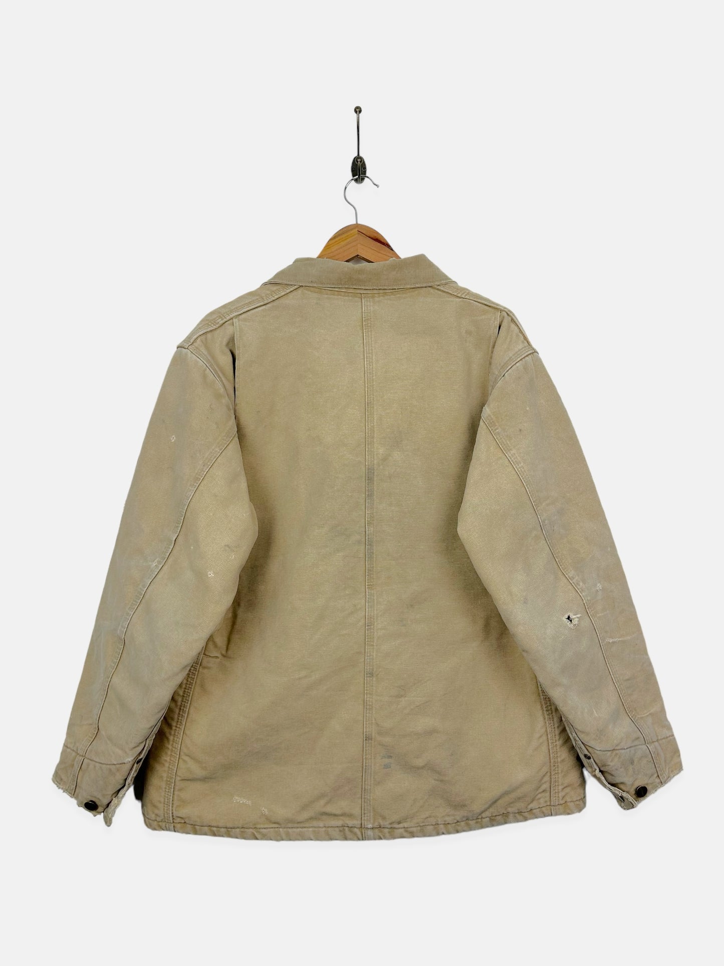 90's Distressed Carhartt Heavy Duty USA Made Vintage Jacket Size L-XL