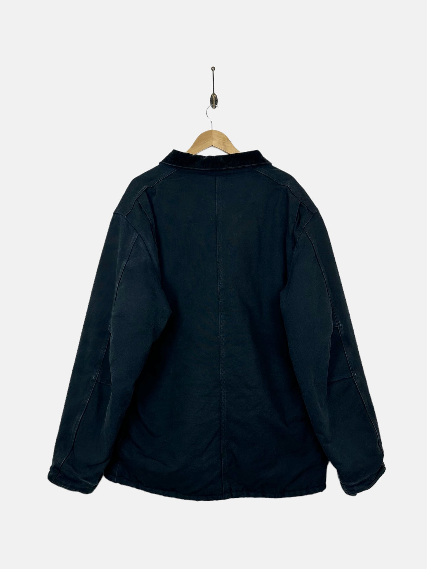 90's Carhartt USA Made Heavy Duty Vintage Corduroy Collar Jacket Size 2XL