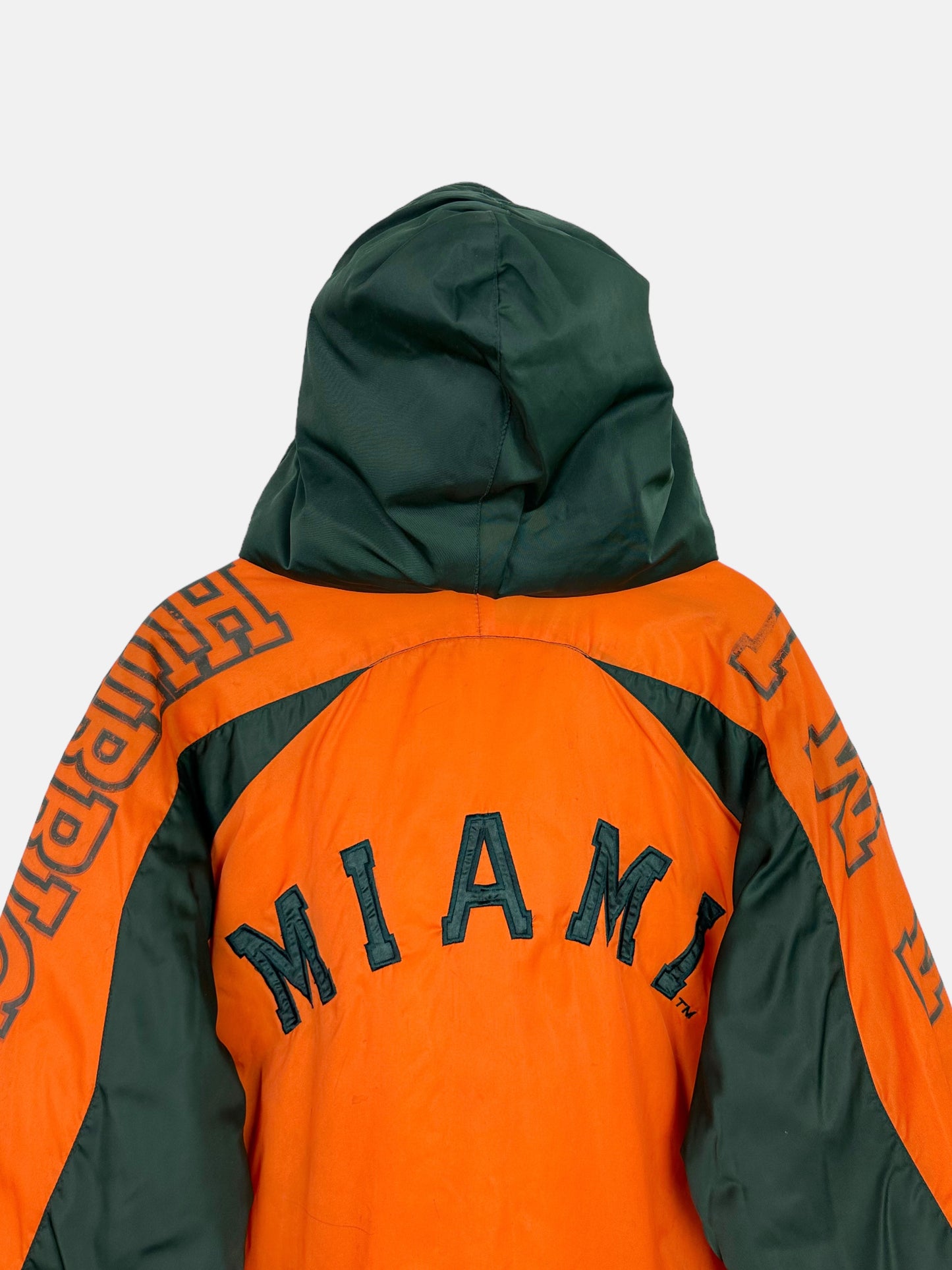 90's Miami Hurricanes Thick Jacket with Hood Size 2-3XL