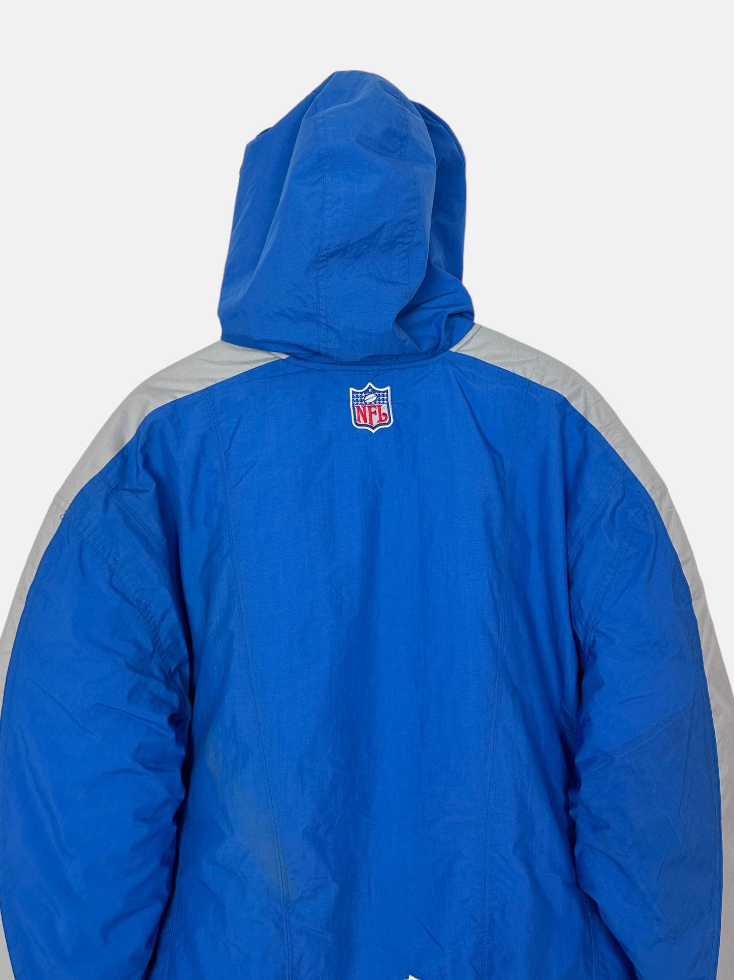 90's Nike Detroit Lions NFL Embroidered Vintage Puffer Jacket with Hood Size L-XL