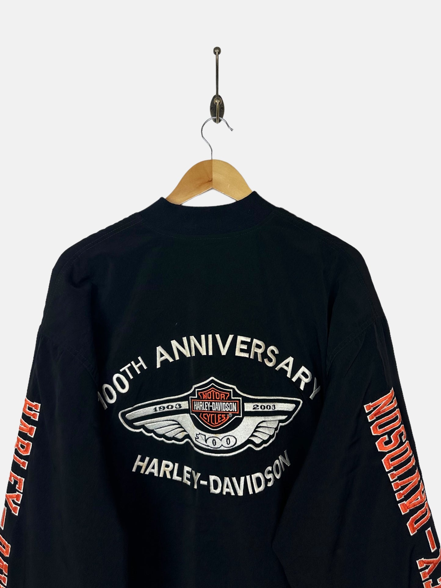 Harley Davidson 100th Anniversary Embroidered Vintage Lined Jacket Size 2XL