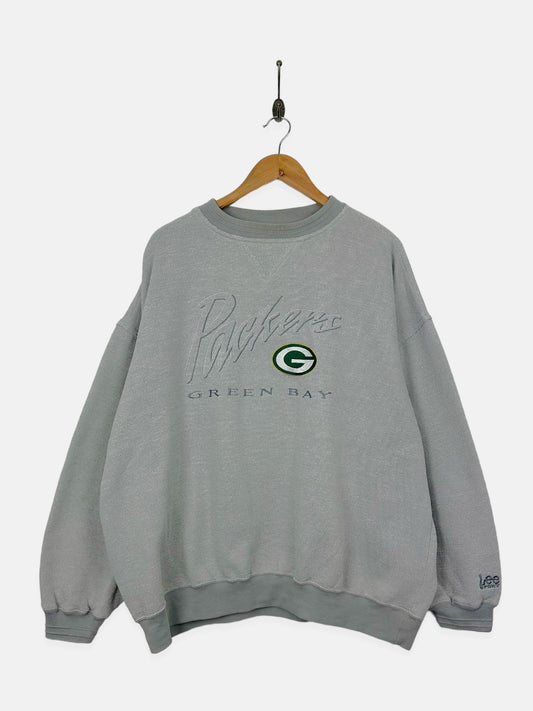 90's Green Bay Packers NFL Embroidered Vintage Sweatshirt Size L-XL