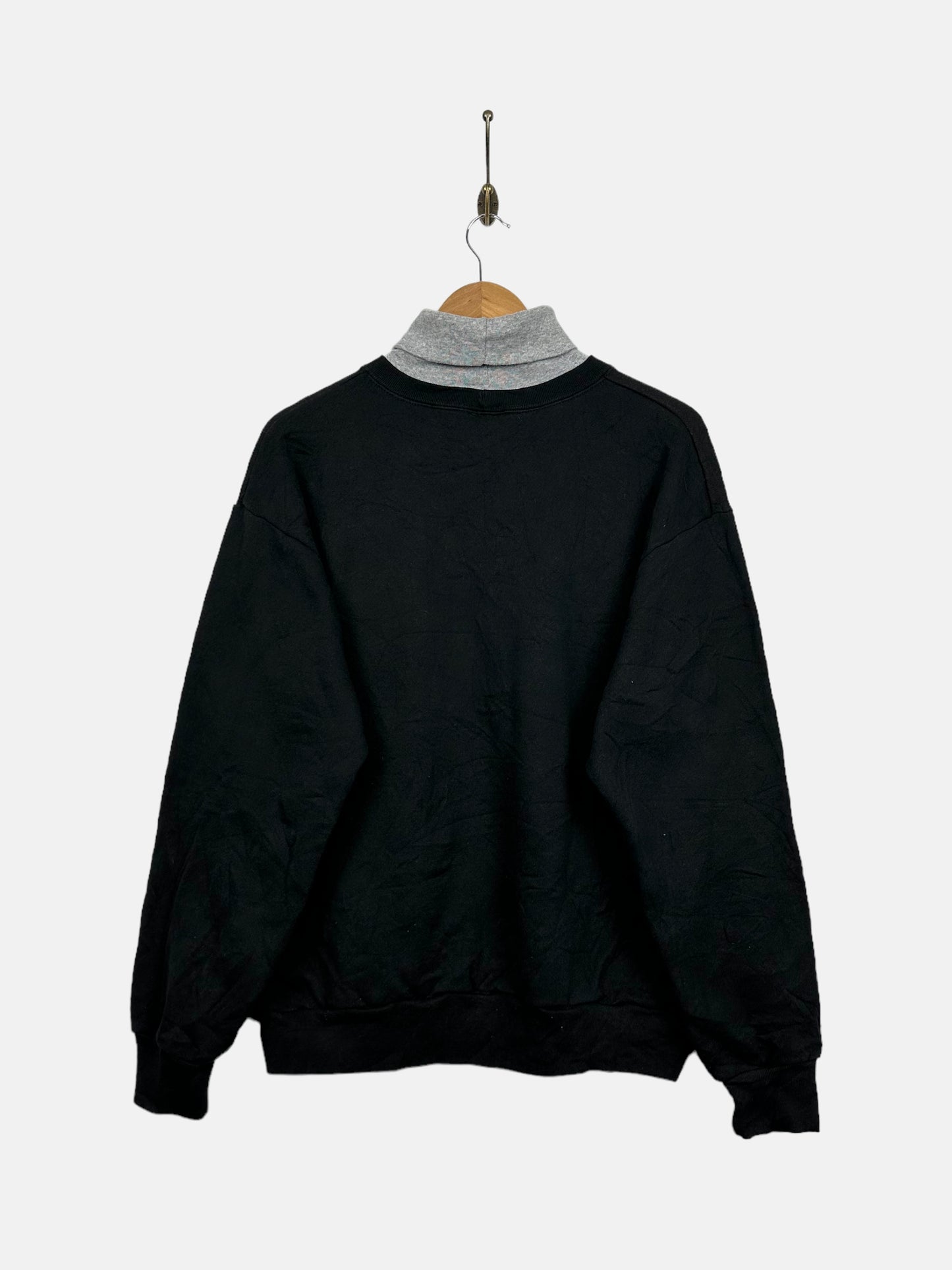 90's Jacksonville Jaguars NFL Embroidered Vintage Mock-Neck Sweatshirt Size M