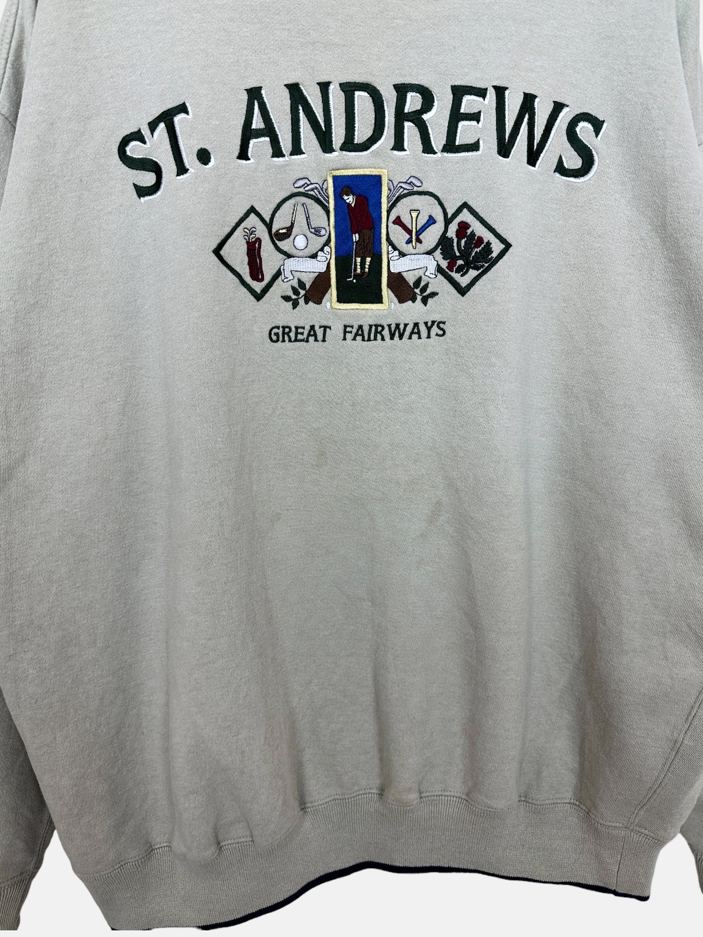 90's St. Andrews Golf Club Embroidered Vintage Sweatshirt Size L