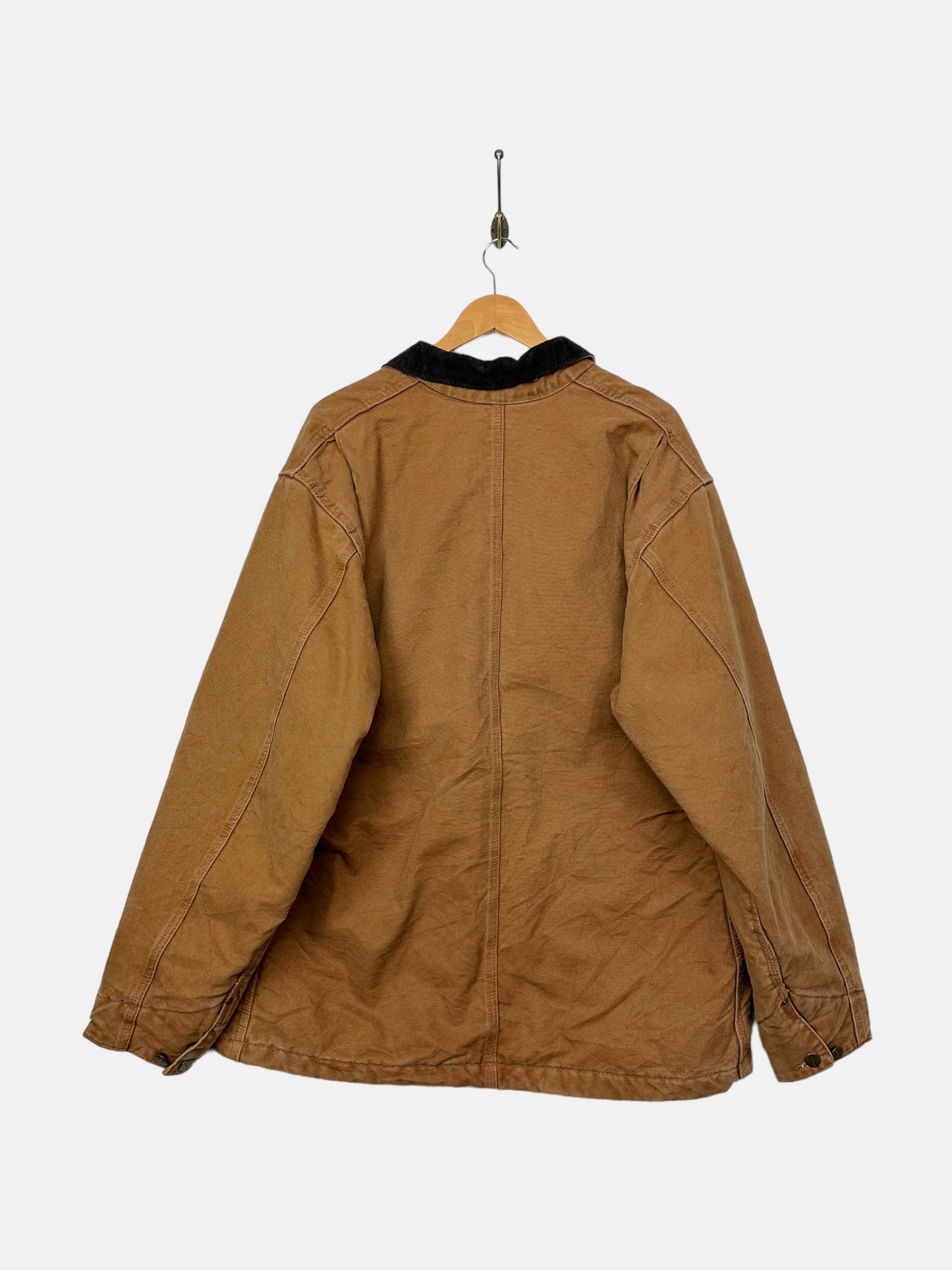 90's Carhartt Heavy Duty Vintage Corduroy Collar Jacket Size 2XL