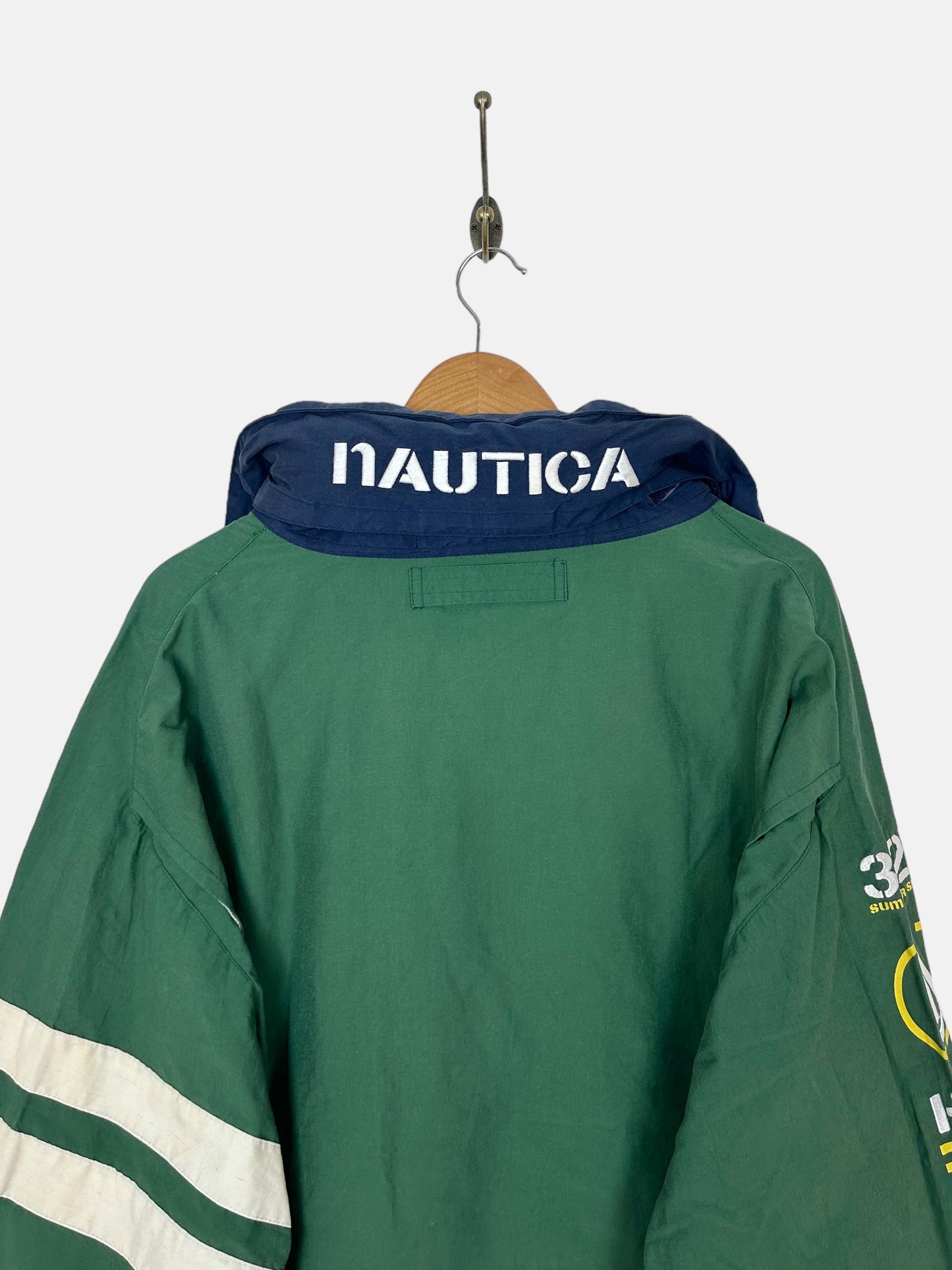 90's Nautica Embroidered Vintage Jacket with Hood Size XL