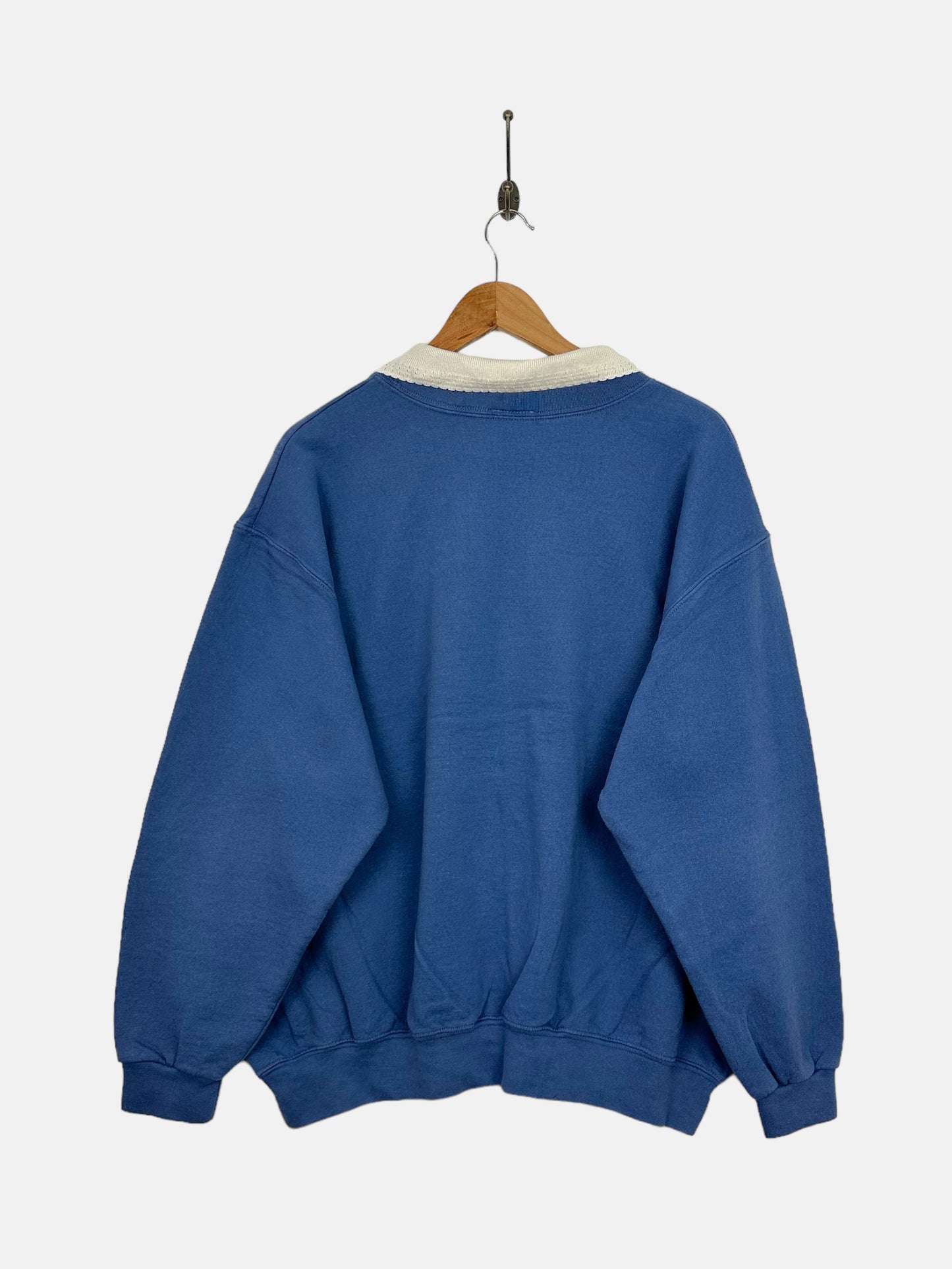 90's Loveheart Embroidered Collared Vintage Sweatshirt Size M-L