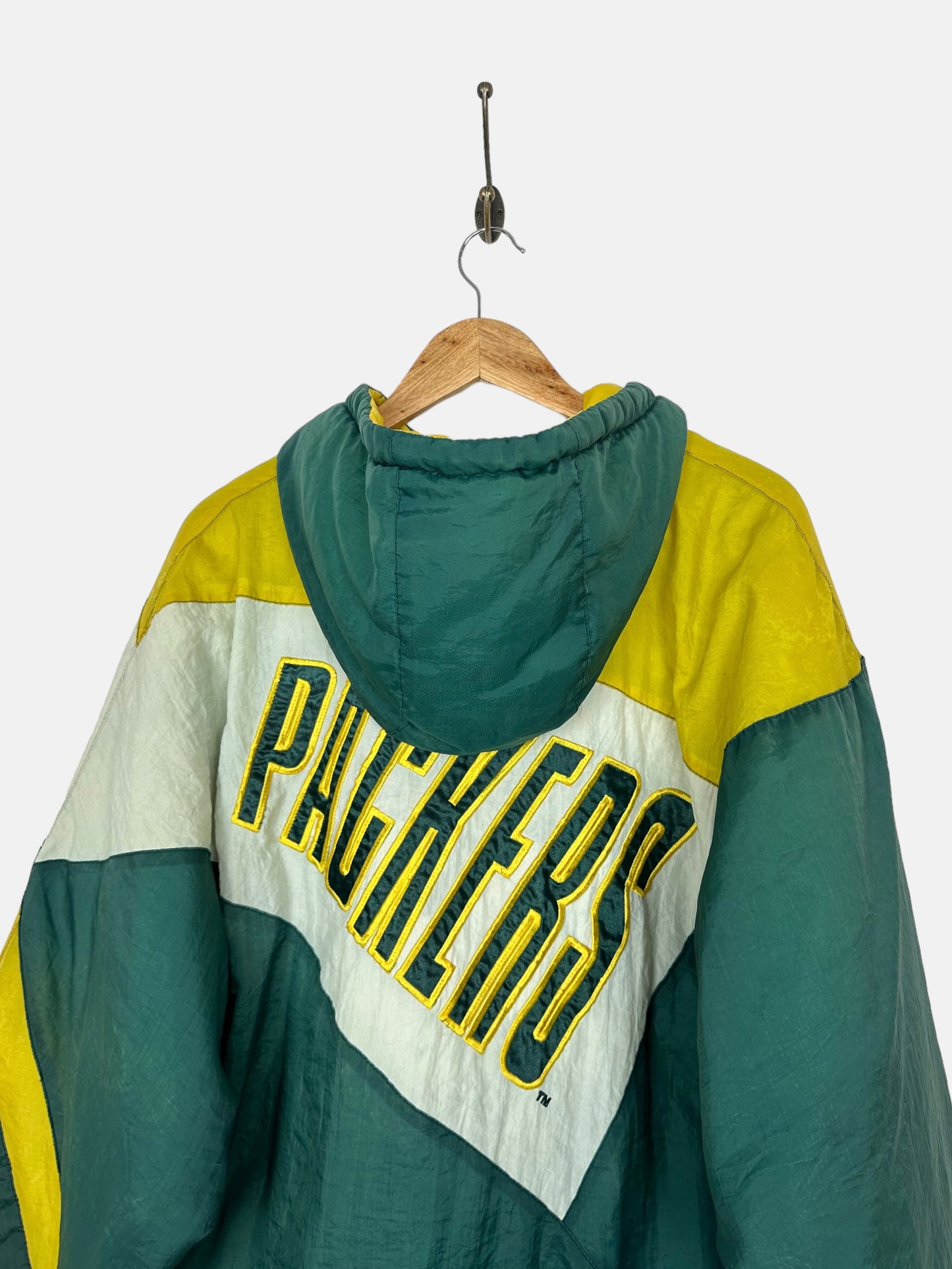 90's Green Bay Packers NFL Embroidered Vintage Puffer Jacket Size XL