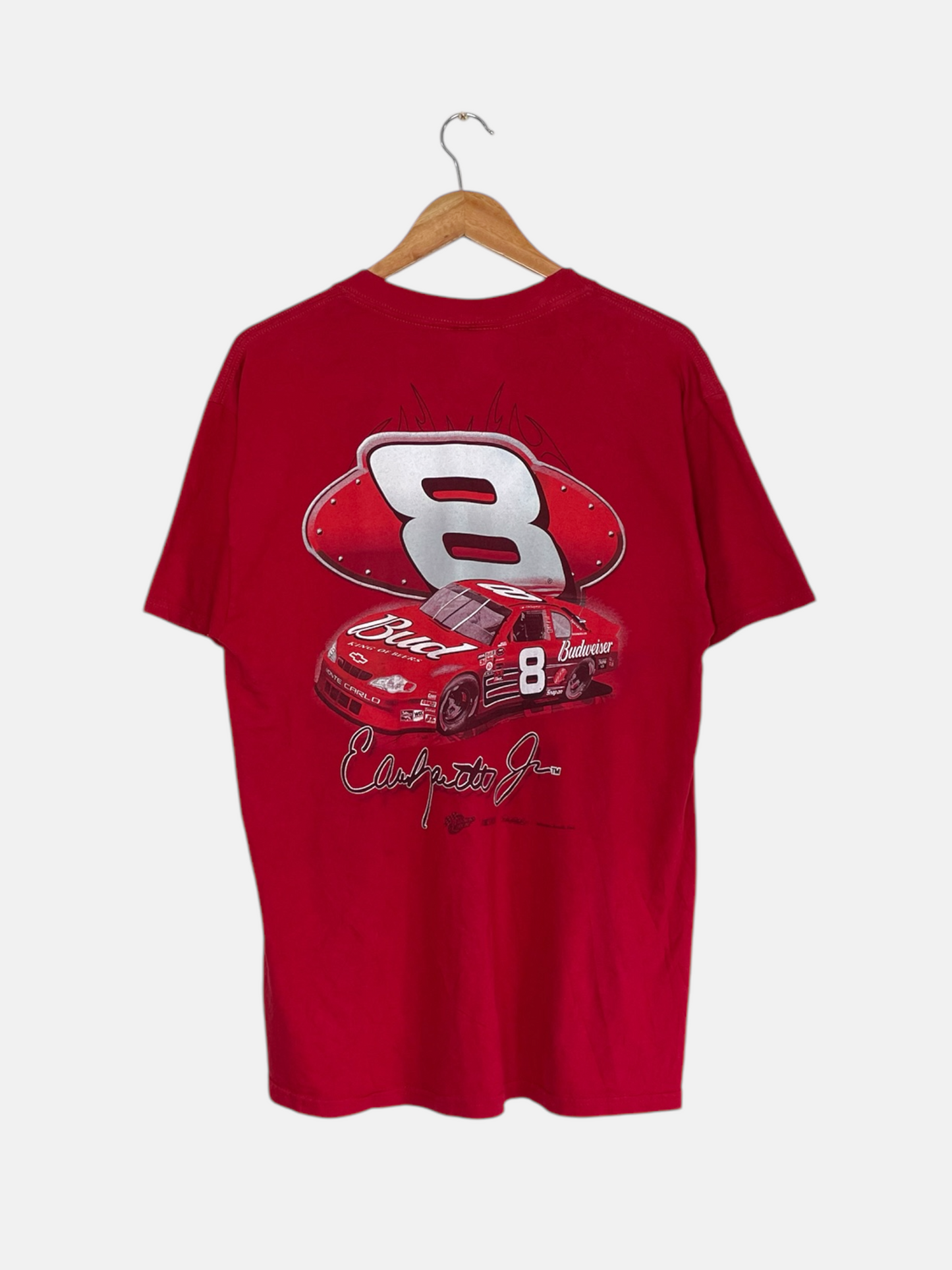 90's Earnhardt Jnr Budweiser Racing Vintage T-Shirt Size XL