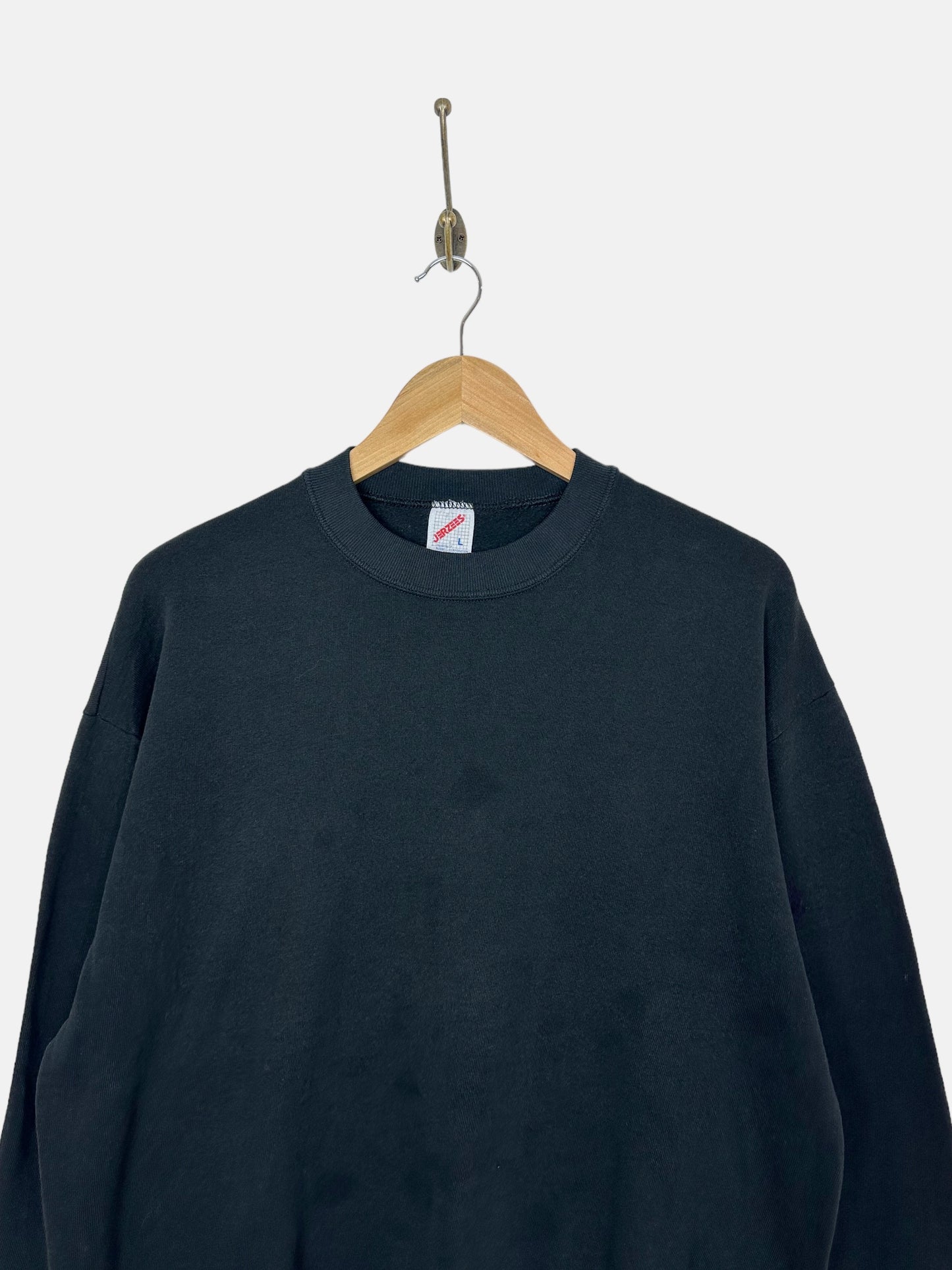90's Blank Black USA Made Vintage Sweatshirt Size S-M