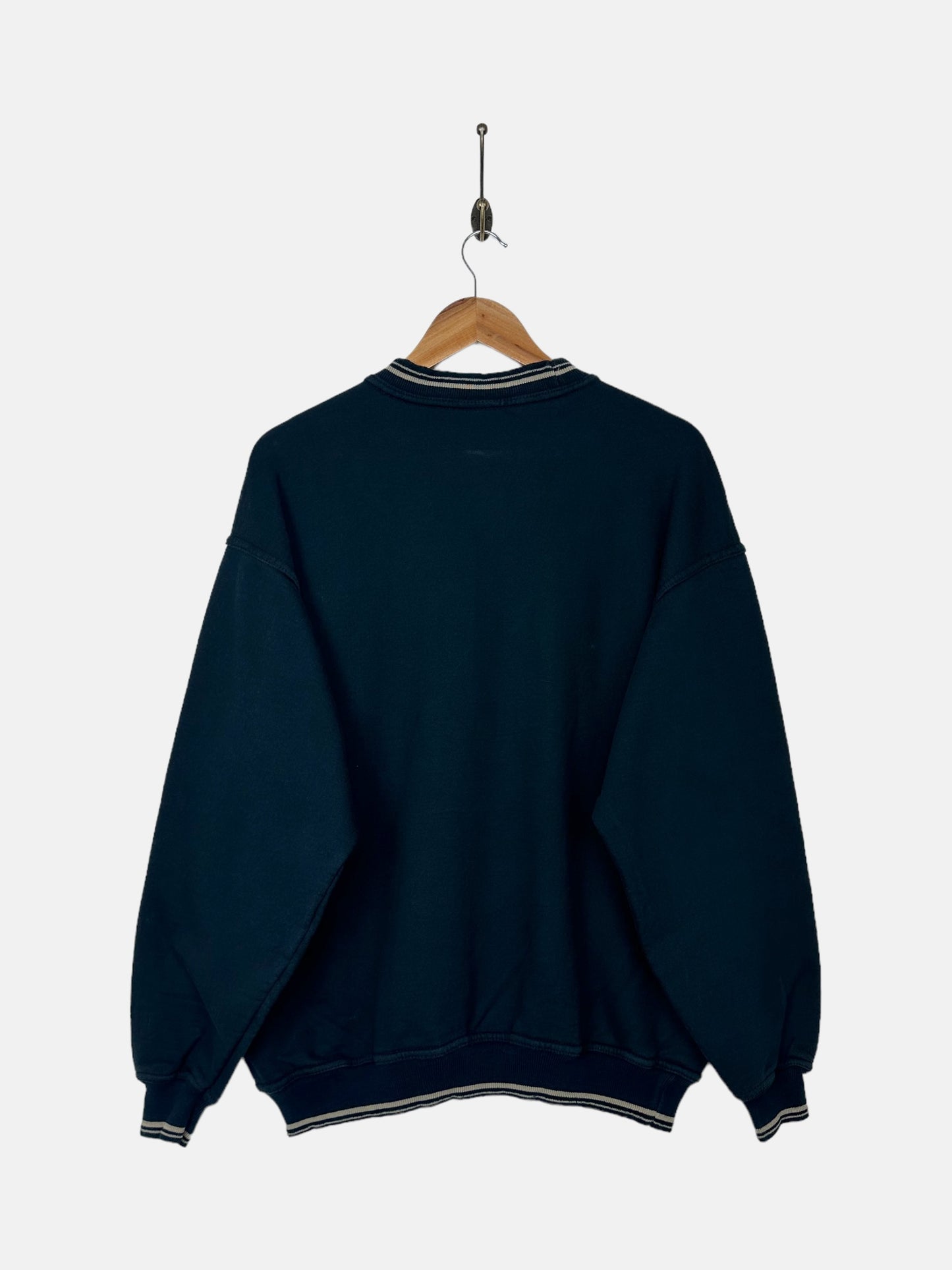 90's Navy Embroidered Vintage Sweatshirt Size M