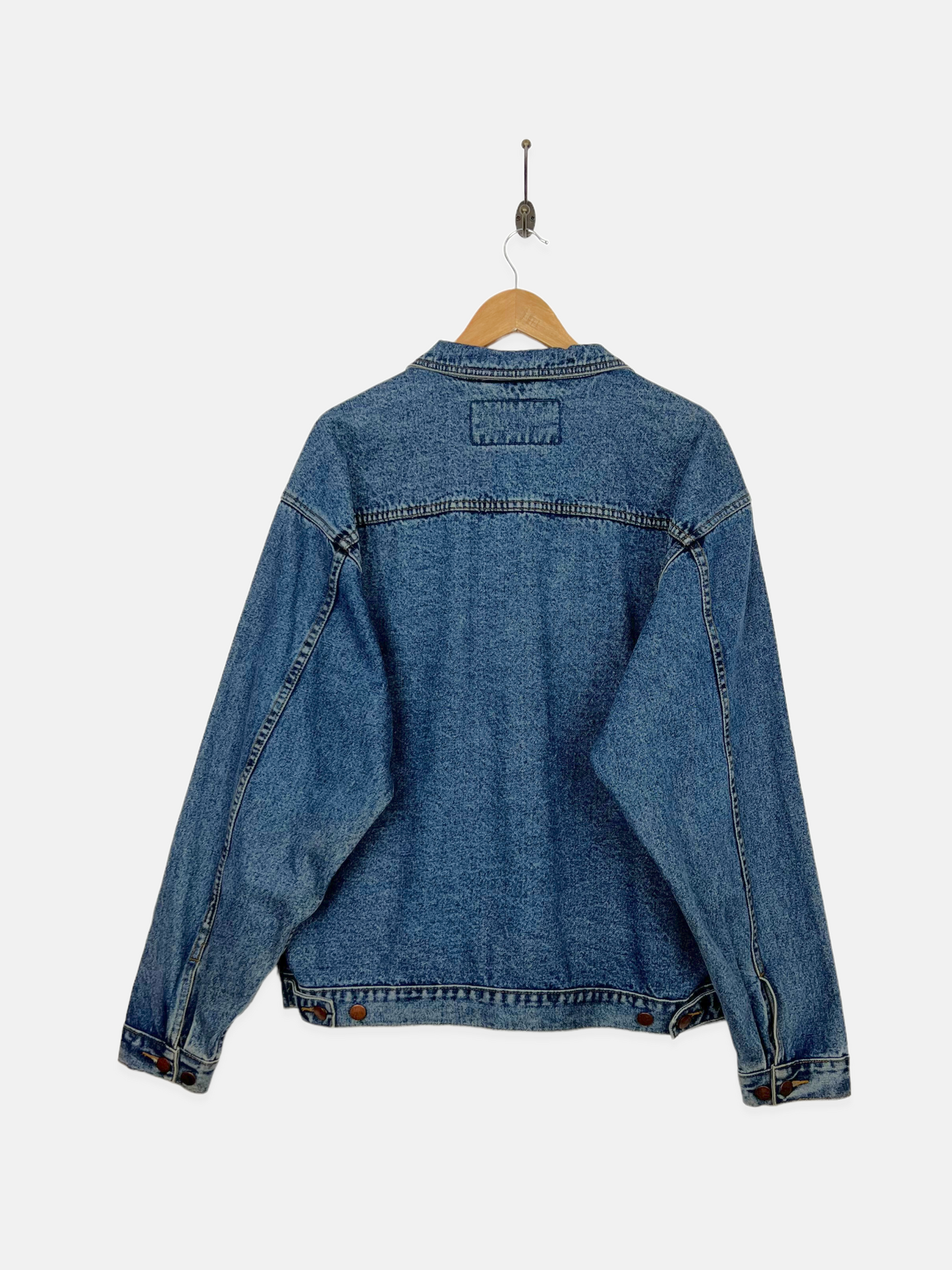 90's Prayer Mountain In The Ozarks Embroidered Vintage Denim Jacket Size M-L