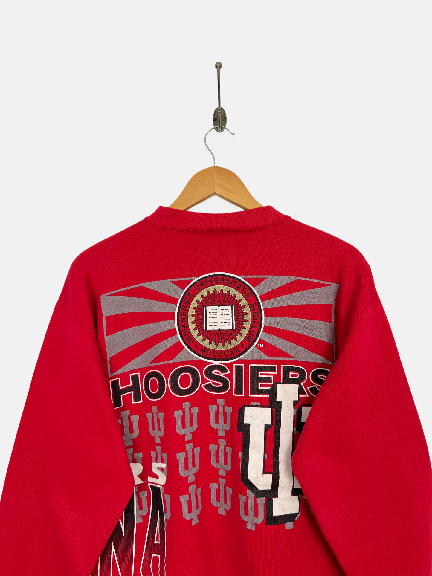 90's Indiana University Hoosiers USA Made Vintage Sweatshirt Size 10