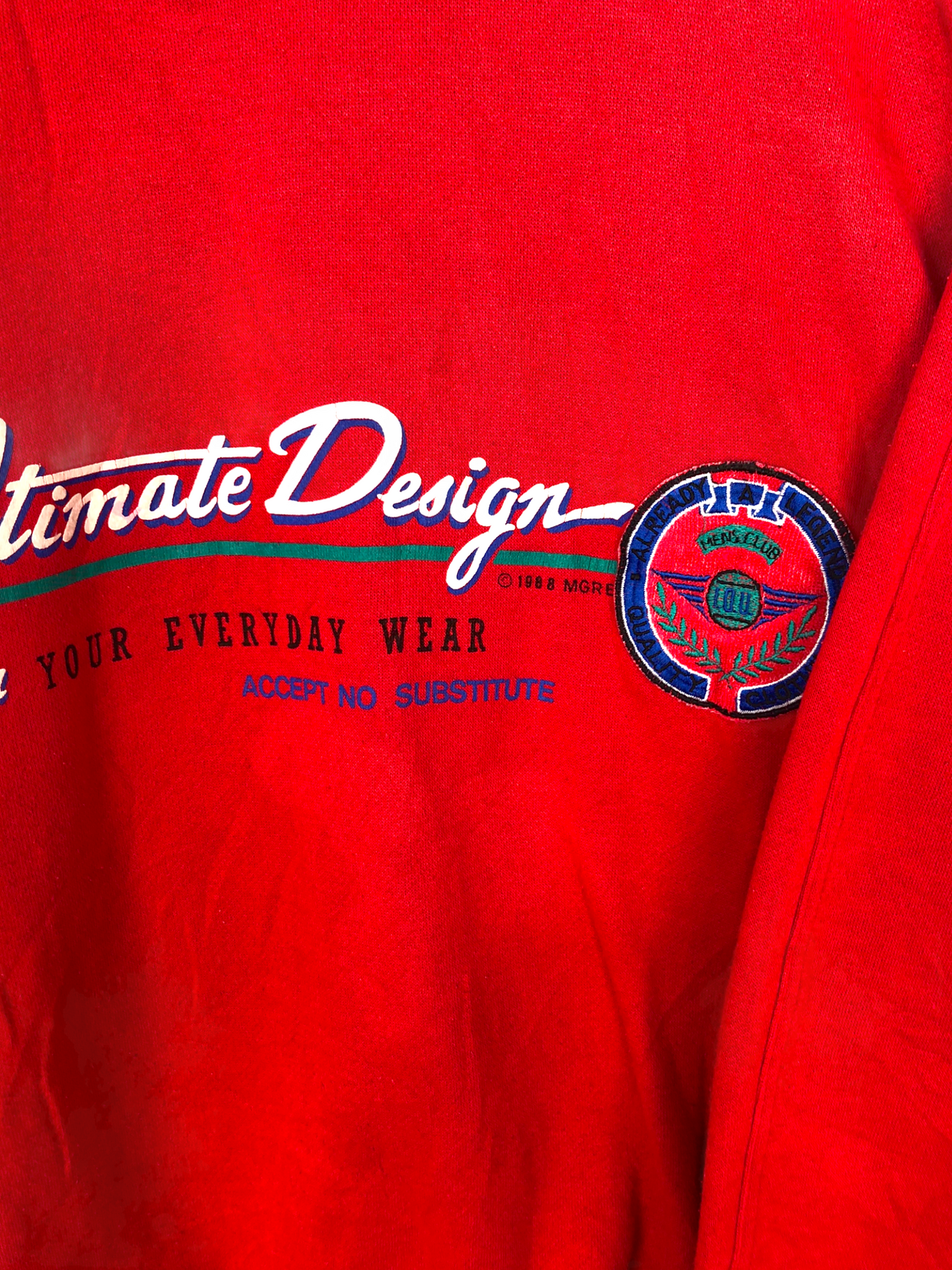 Vintage 1988 Ultimate Design Collared Vintage Sweatshirt Size 8