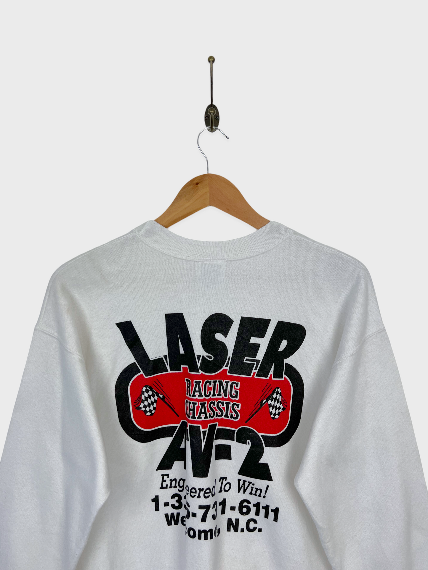90's Laser AV-2 Racing Graphic Vintage Sweatshirt Size 8