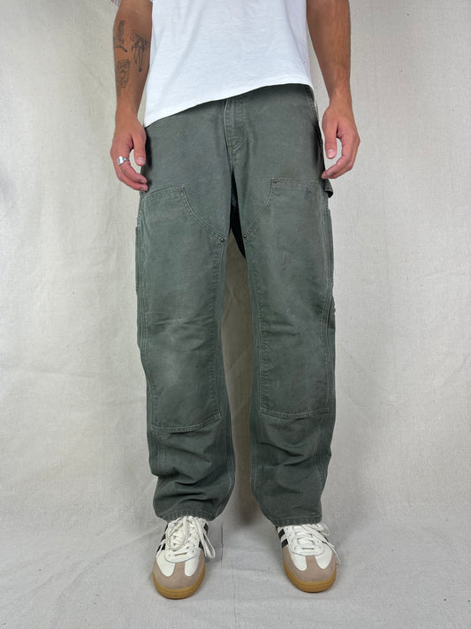 90's Carhartt Heavy Duty Double Knee Vintage Carpenter Jeans Size 31x32