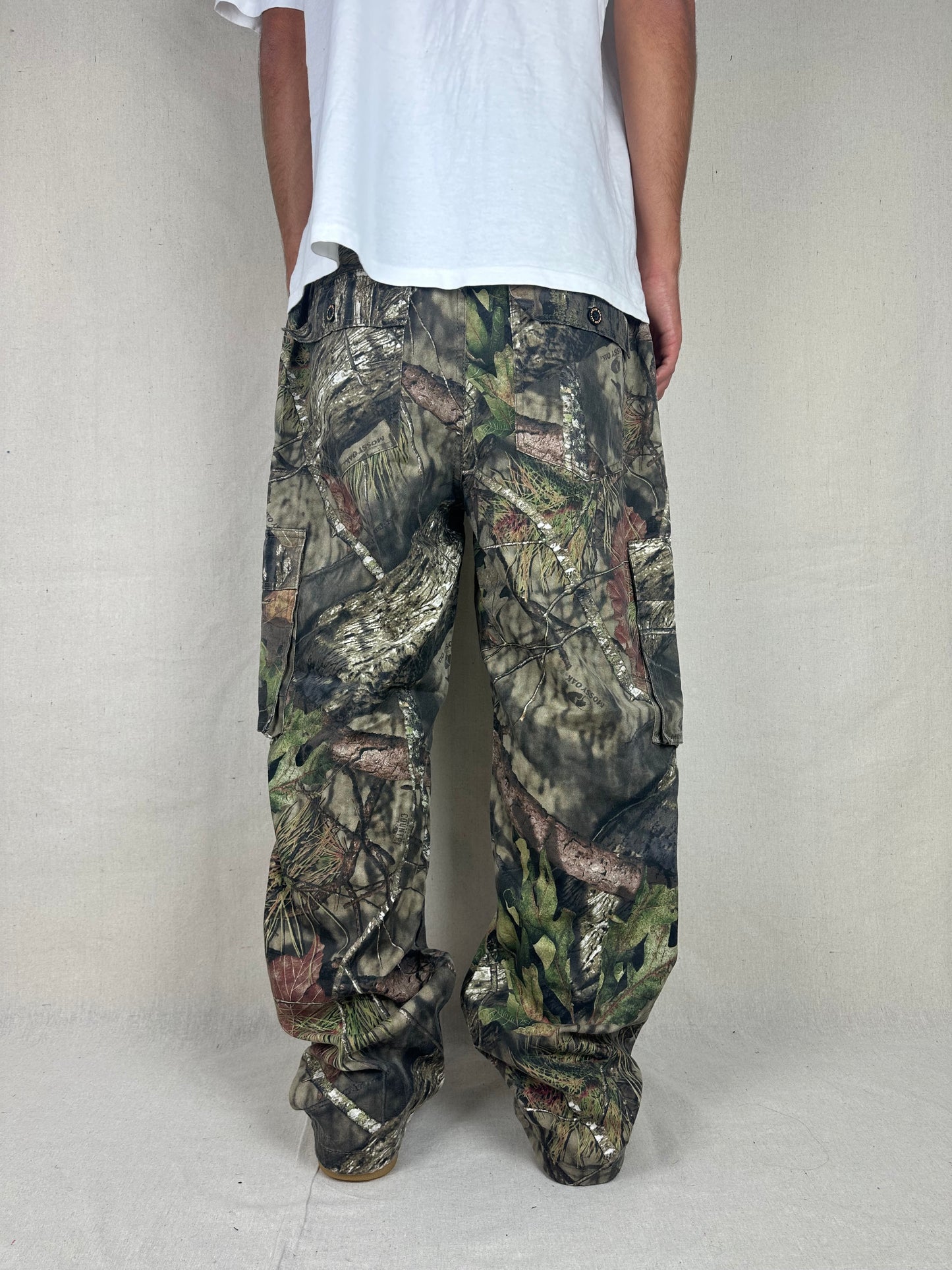 90's Mossyoak Realtree Camo Vintage Cargo Pants Size 36/38x32