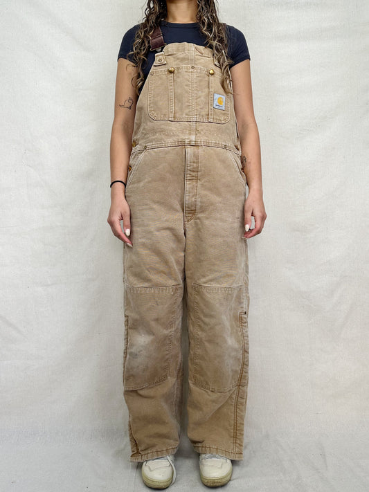 90's Carhartt Heavy Duty USA Made Vintage Dungarees/Overalls up to Size 36"